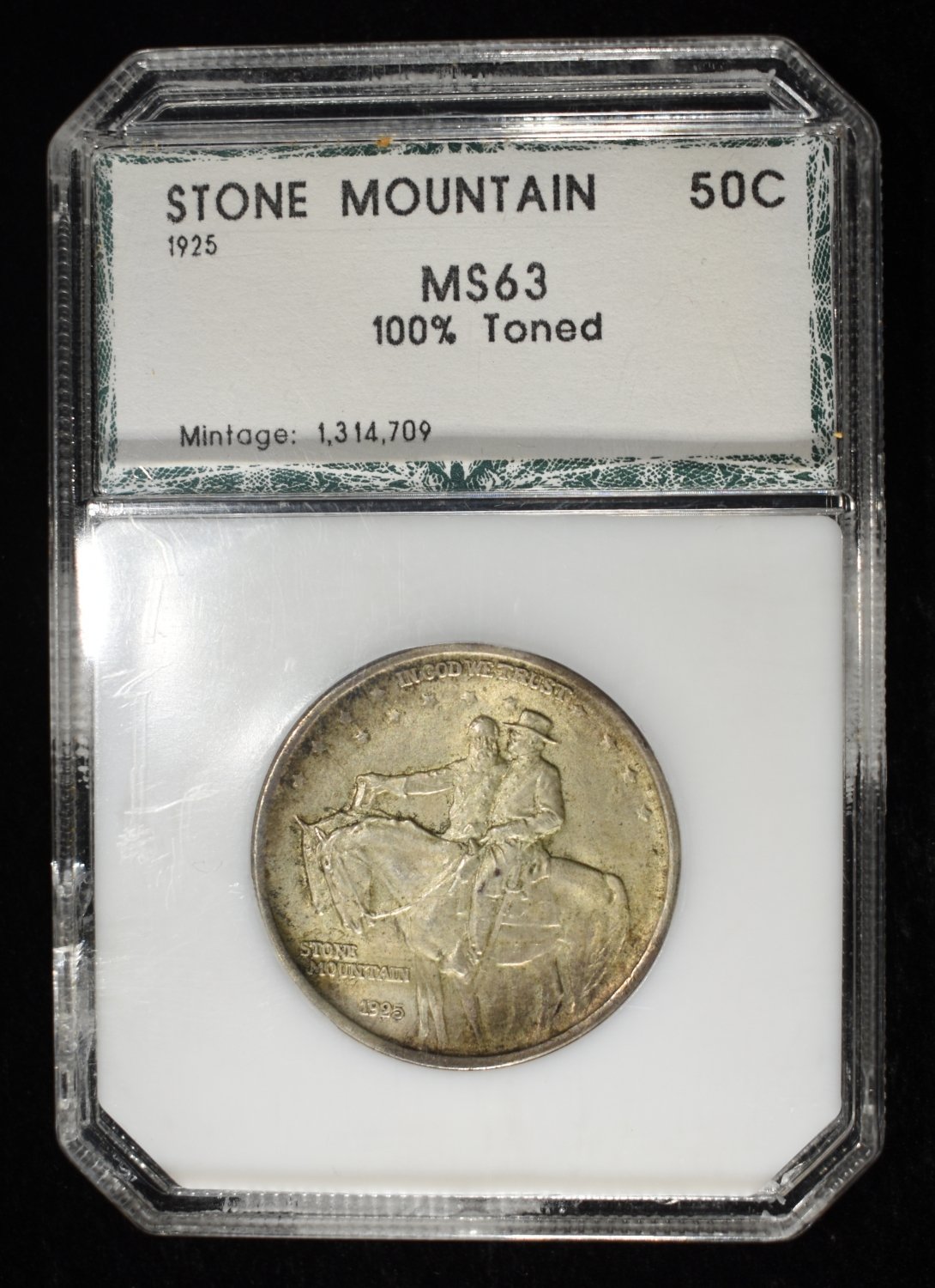 1925 STONE MOUNTAIN COMMEM HALF PCI CH BU