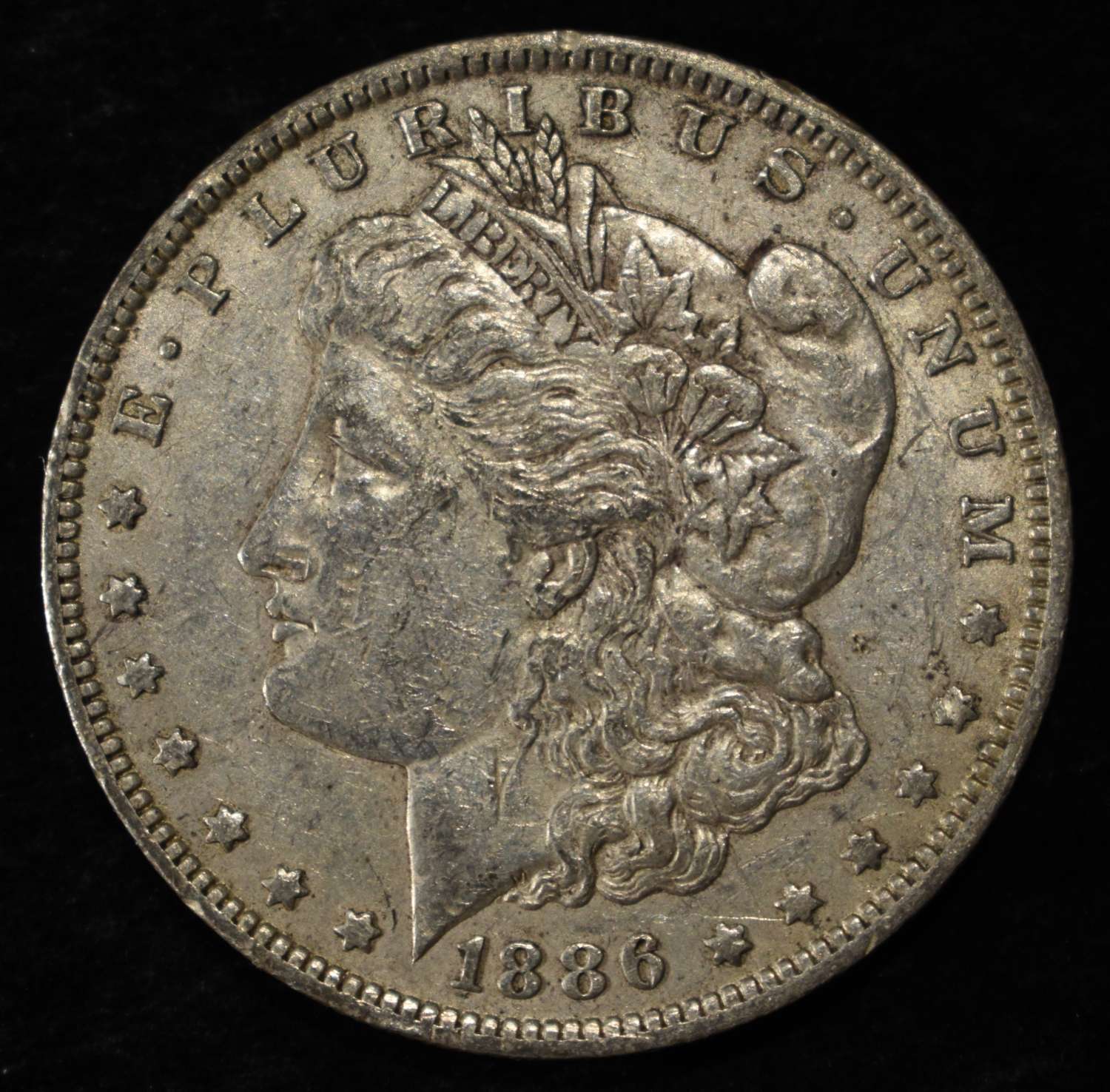 1886-O MORGAN DOLLAR XF