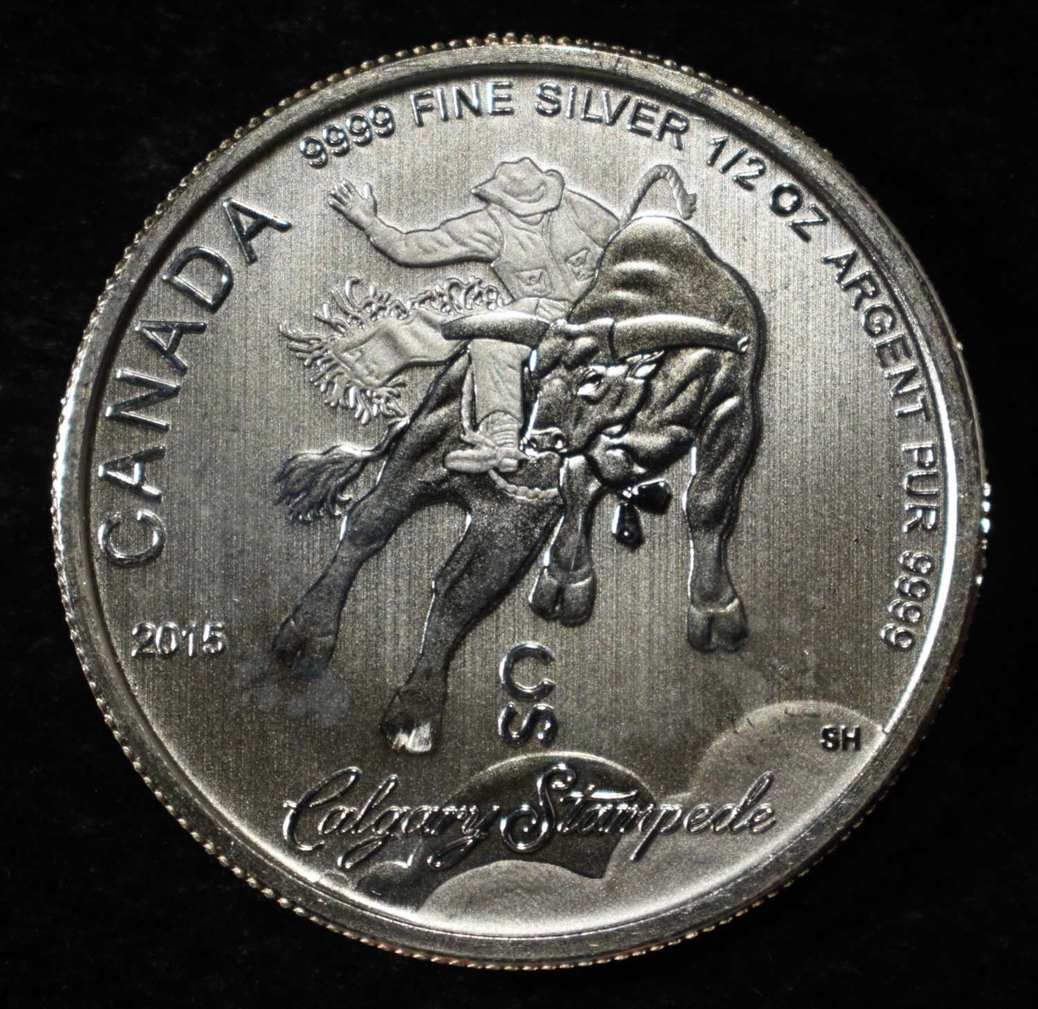 CALGARY STAMPEDE 1/2 OZ .999 SILVER ROUND