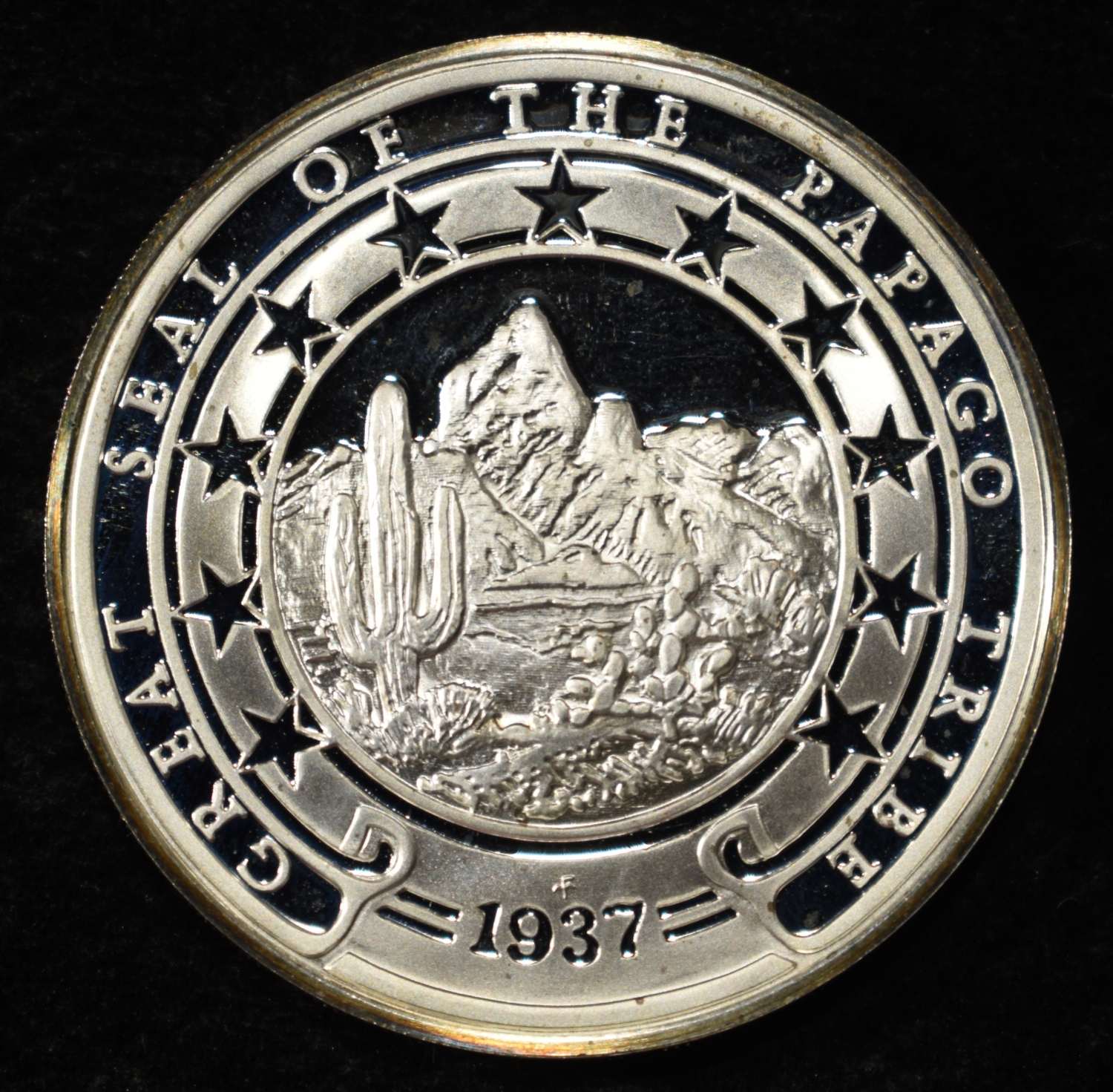 GREAT SEAL OF THE PAPAGO TRIBE 1 OZ .999