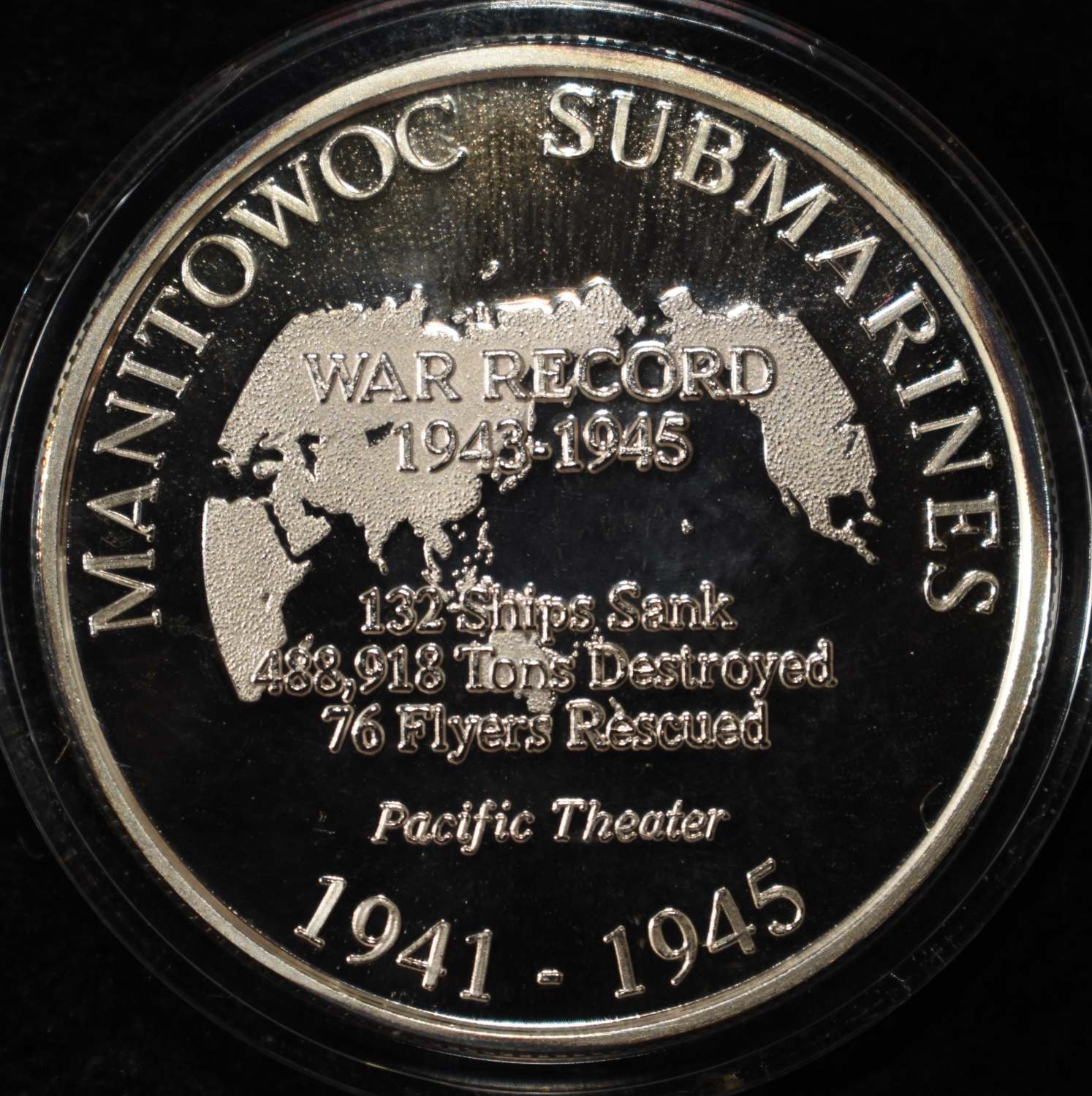MANITOWOC SUBMARINES 1 OZ .999 SILVER ROUND