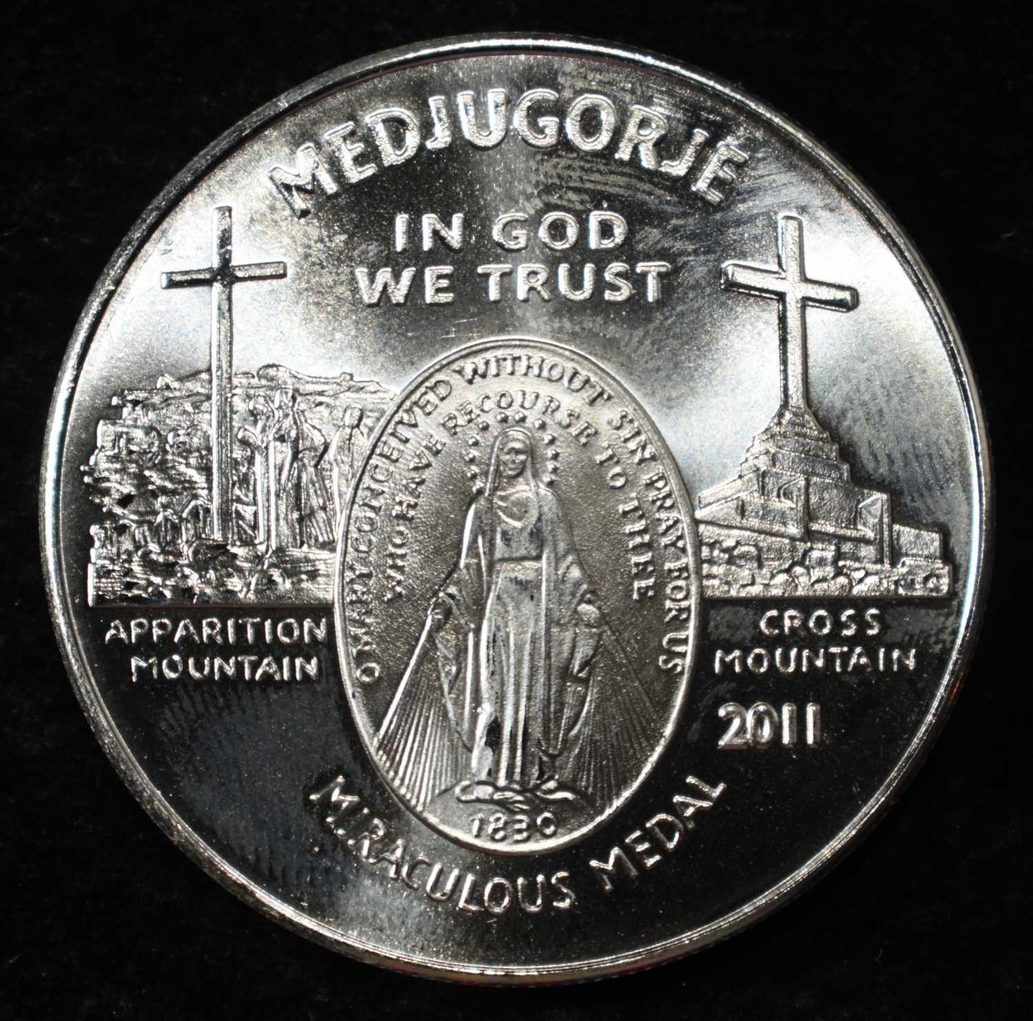 2011 MIRACULOUS MEDAL 1 OZ .999 SILVER