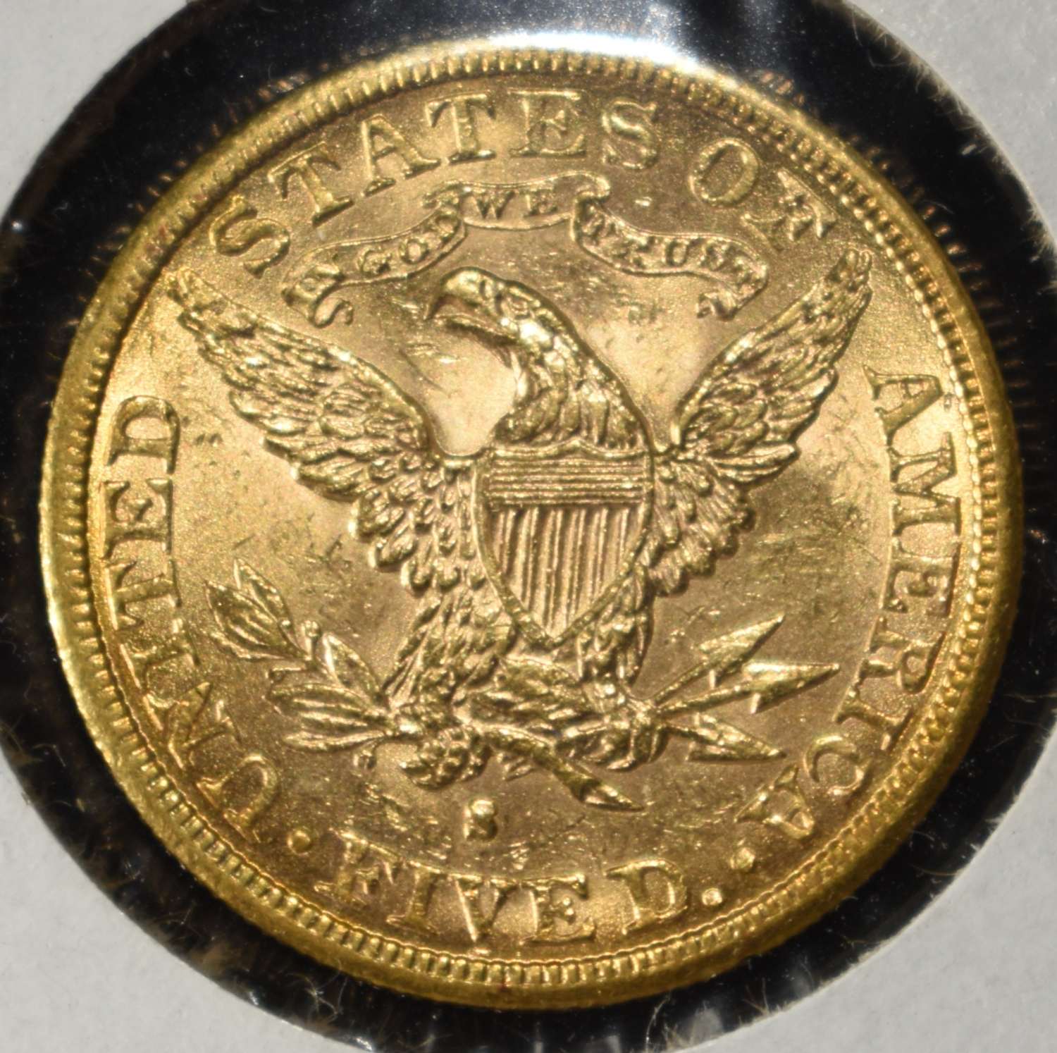 1893-S $5 LIBERTY GOLD GEM BU