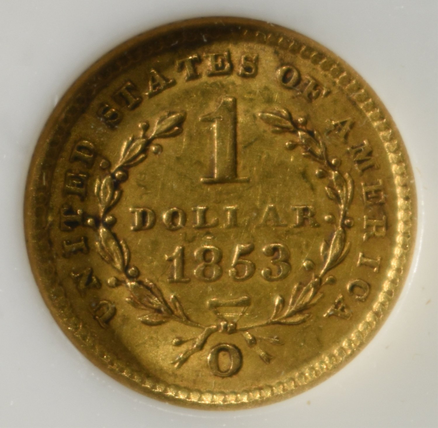 1853-O $1 GOLD T1 PCI CH/GEM BU
