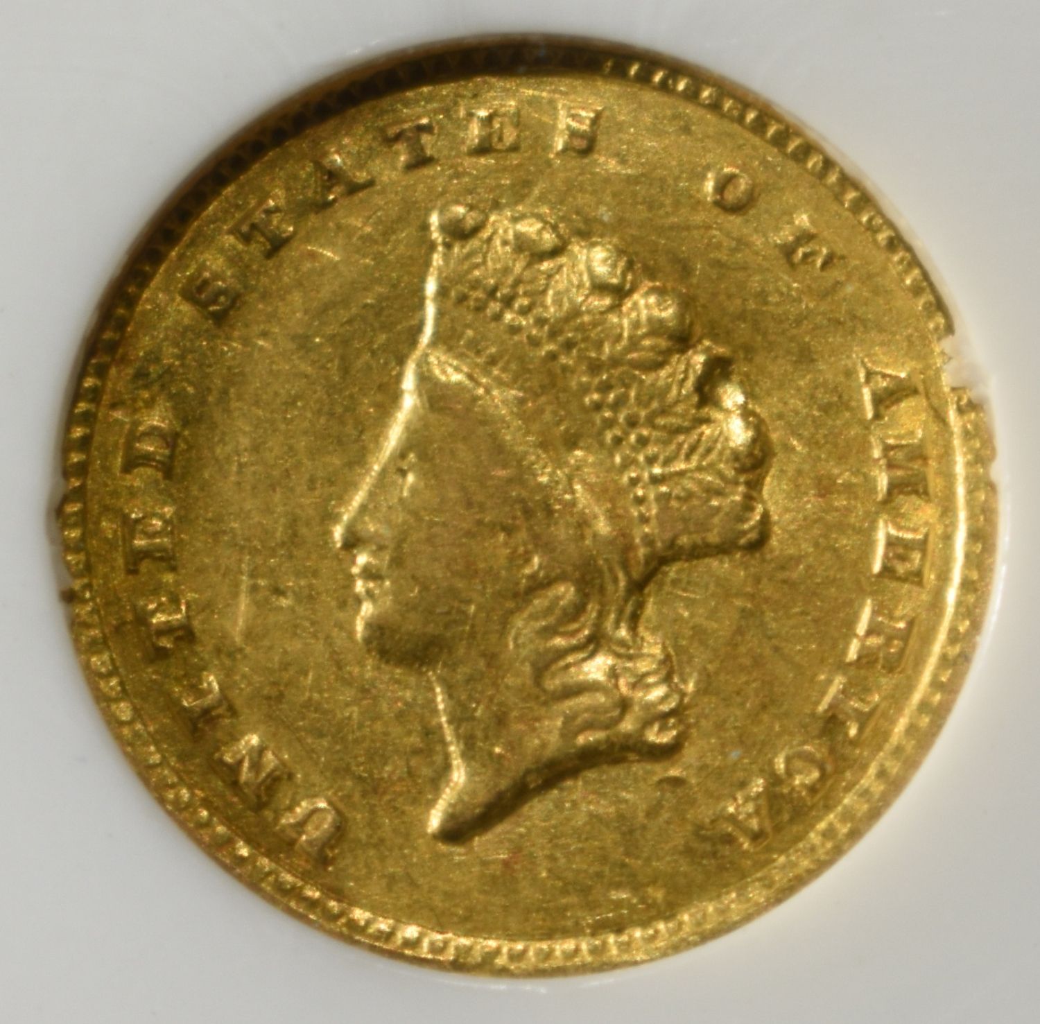 1855-C $1 GOLD T2 PCI AU/BU