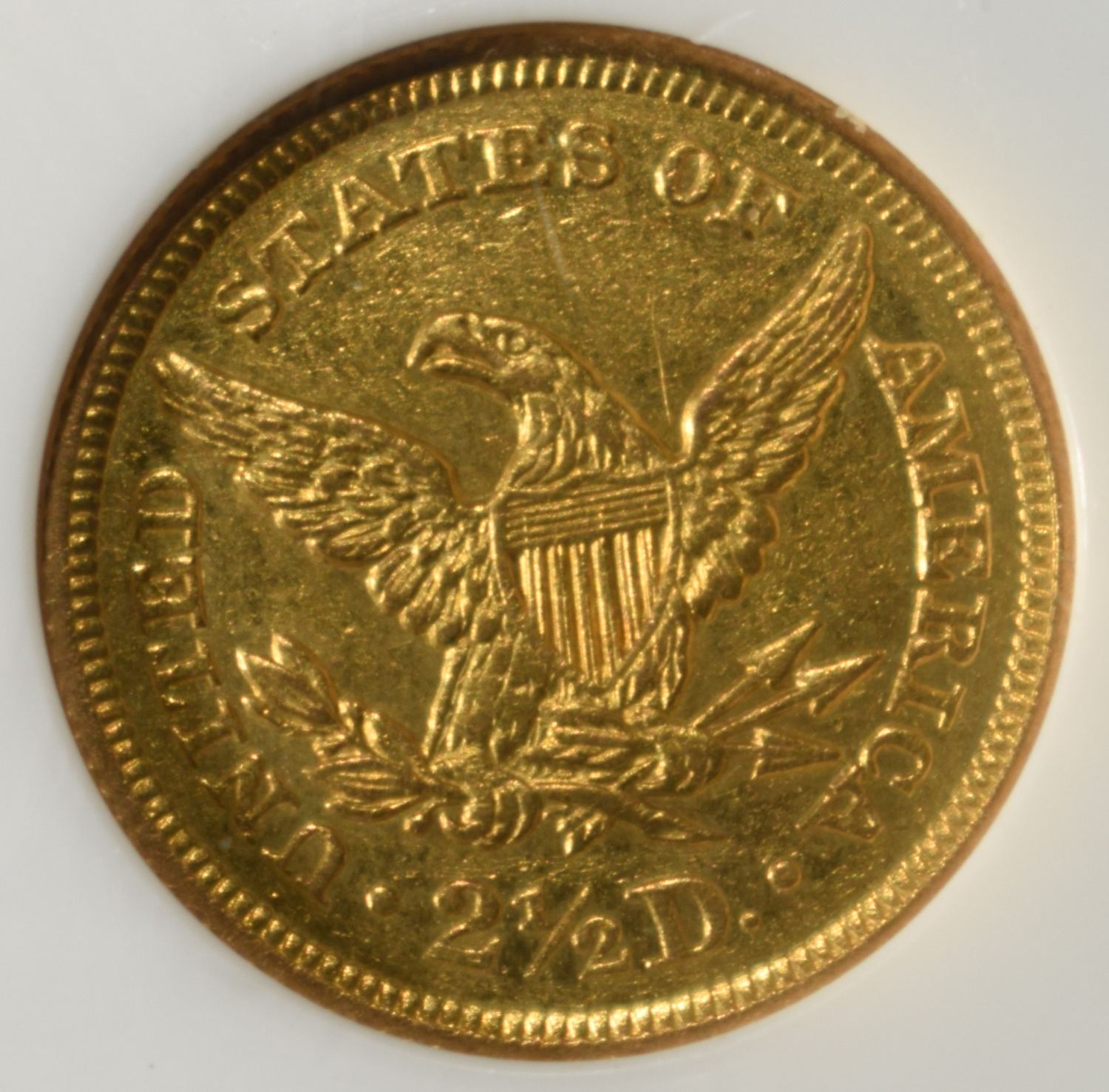 1842 $2.50 GOLD LIBERTY PCI BU