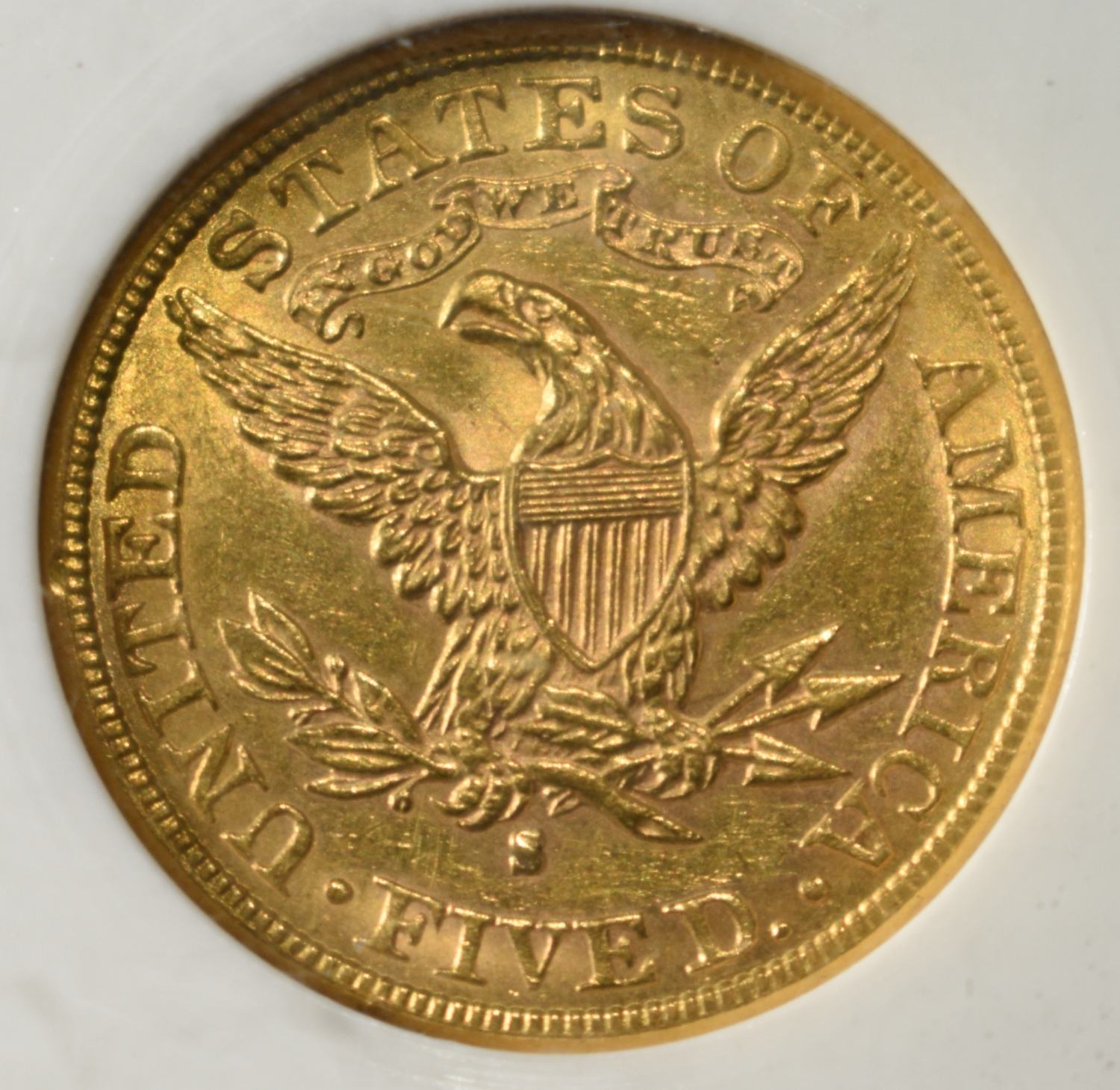 1888-S $5 GOLD LIBERTY PCI CH/GEM BU