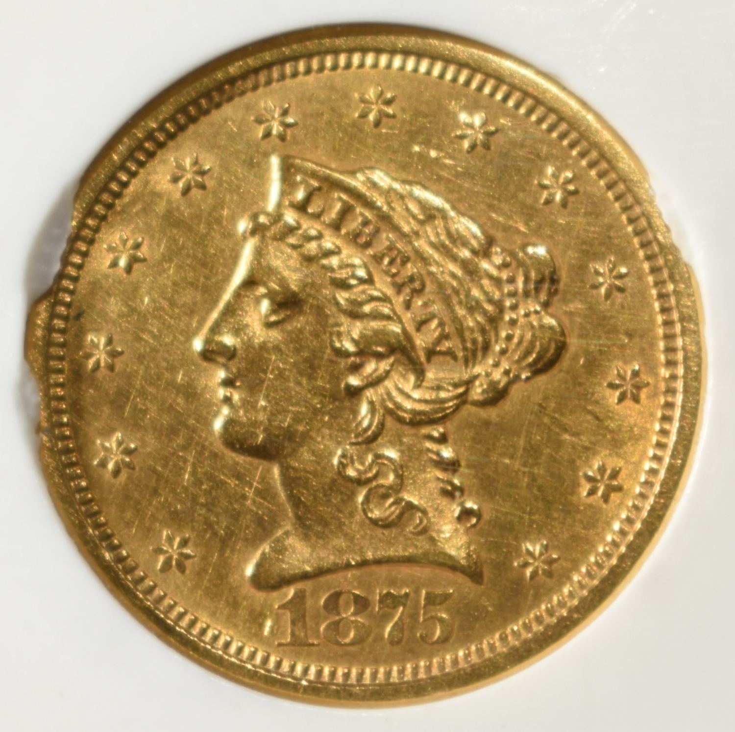 1875-S $2.50 GOLD LIBERTY PCI BU