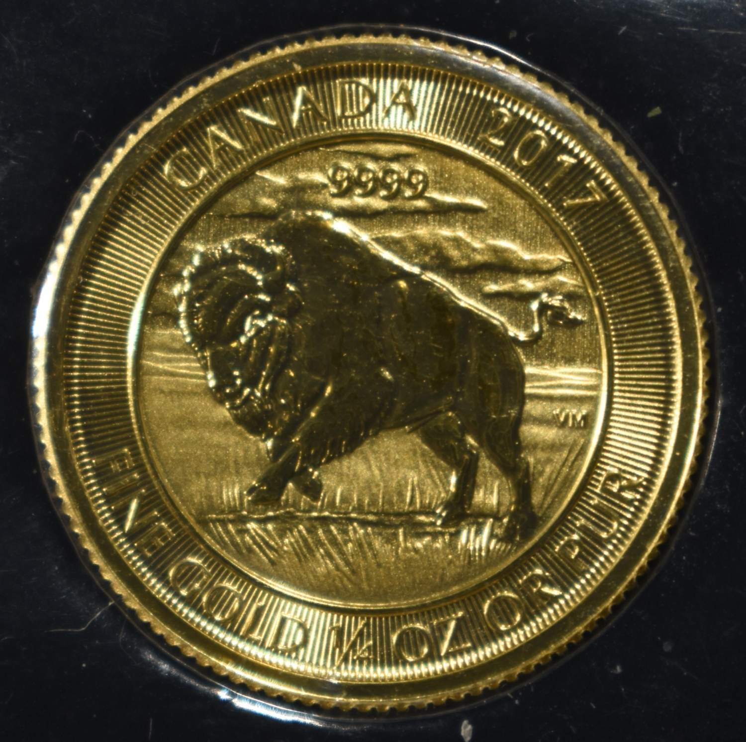 2017 CANADA 1/4 OZ GOLD BUFFALO .9999 FINE