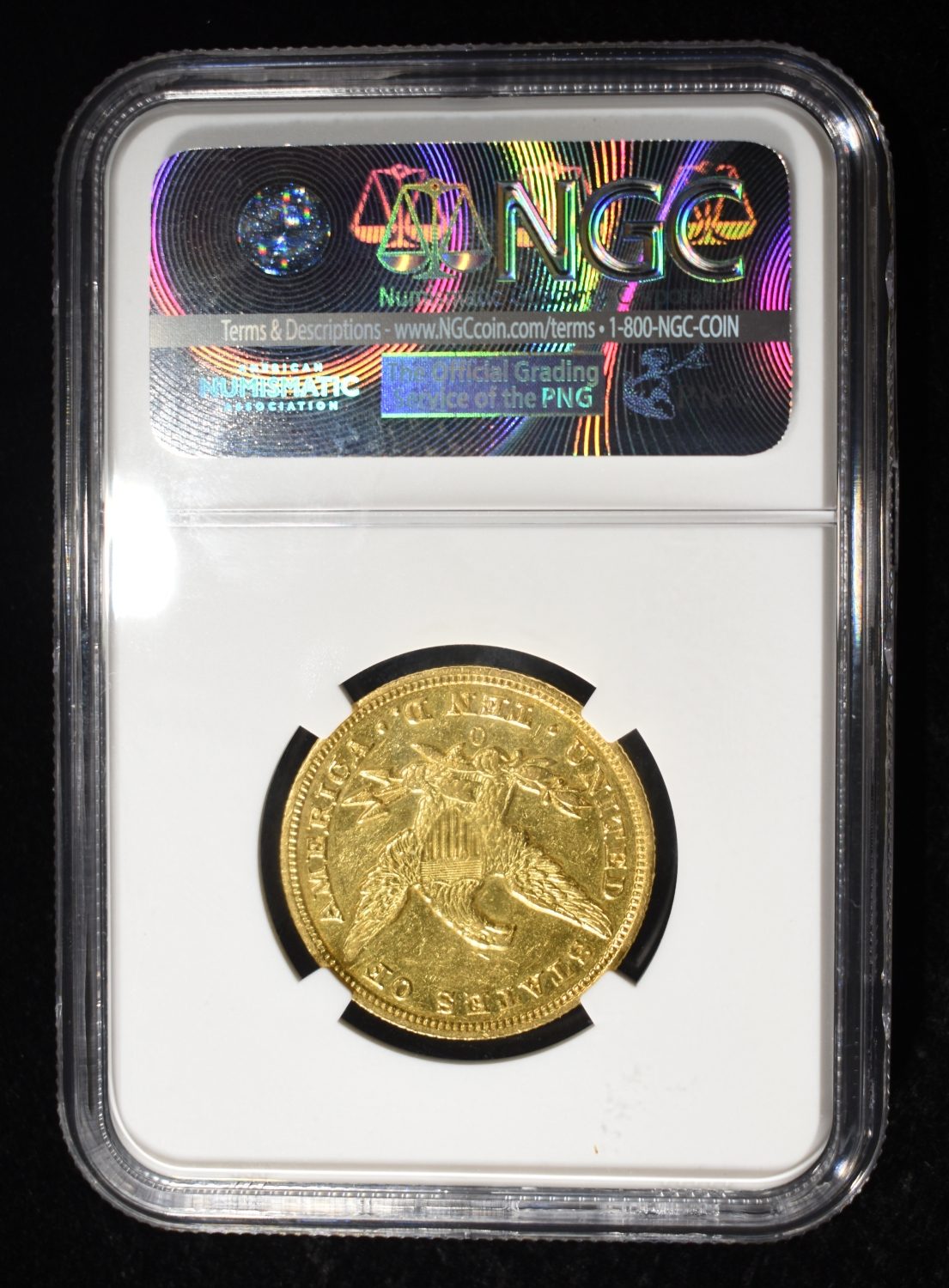 1848-O $10 GOLD LIBERTY NGC AU-58