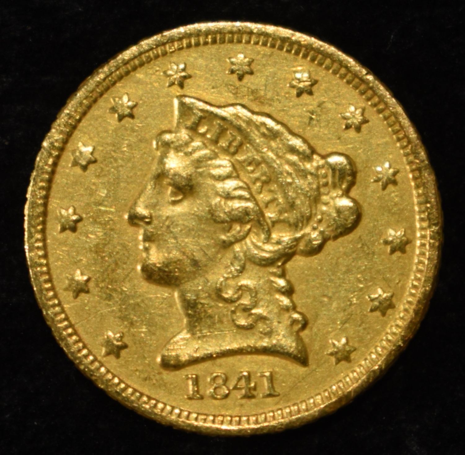 1841-C $2.5 LIBERTY GOLD CH AU