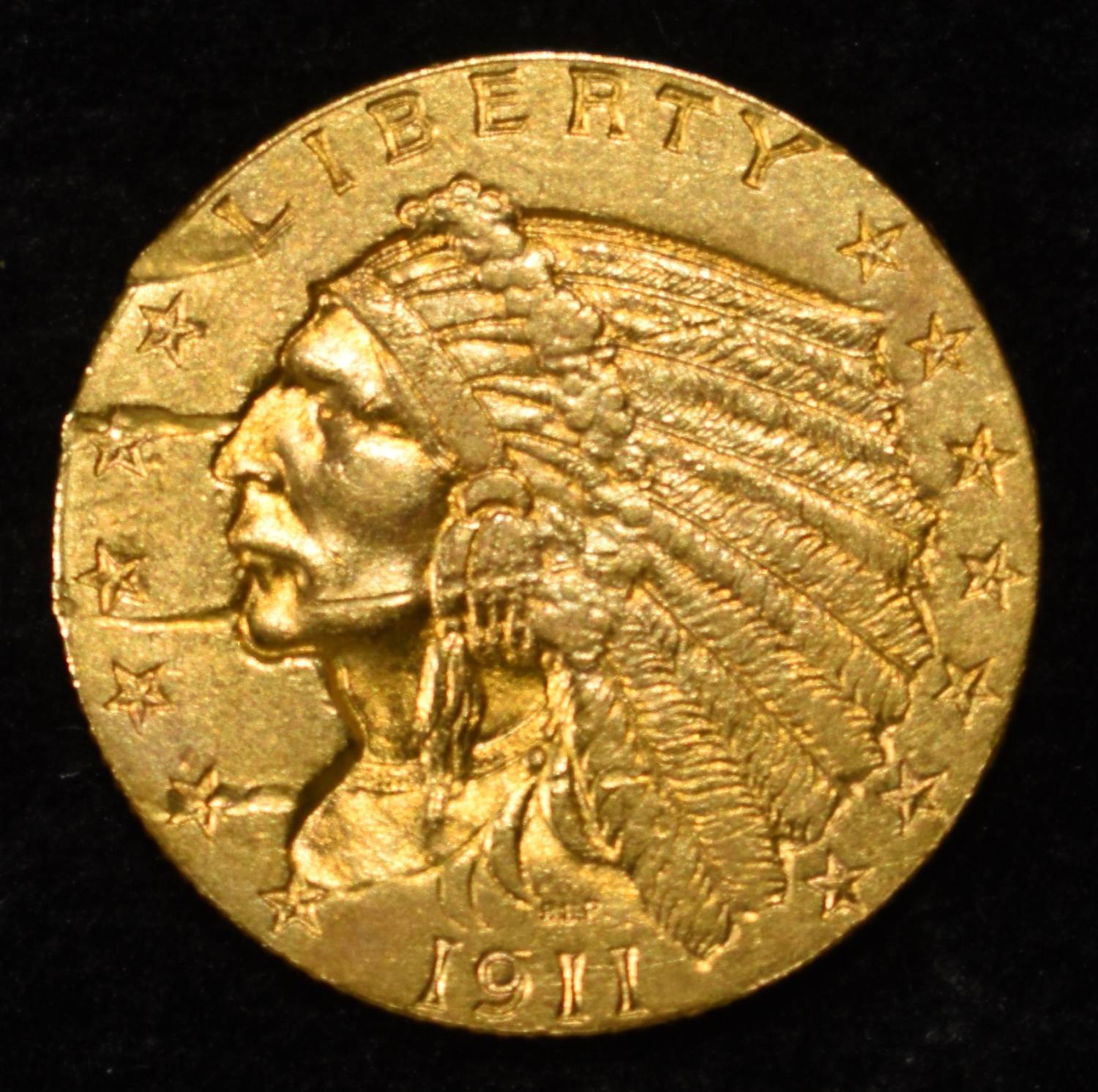 1911-D $2.5 INDIAN GOLD CH TO GEM BU
