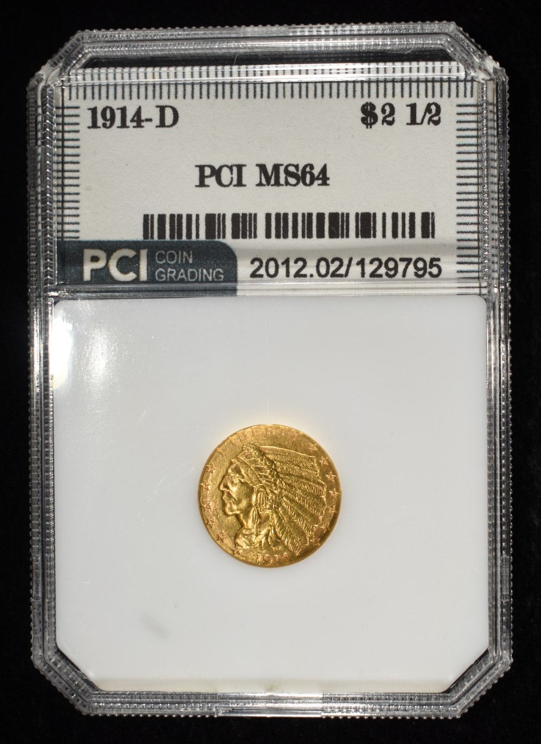 1914-D $2.5 INDIAN GOLD PCI CH/GEM BU