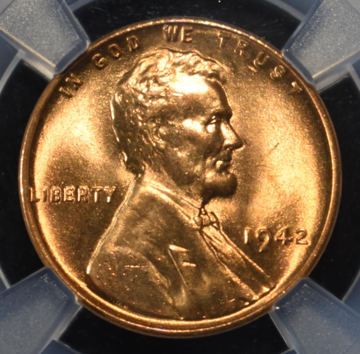 1942 LINCOLN CENT NGC MS-67 RD