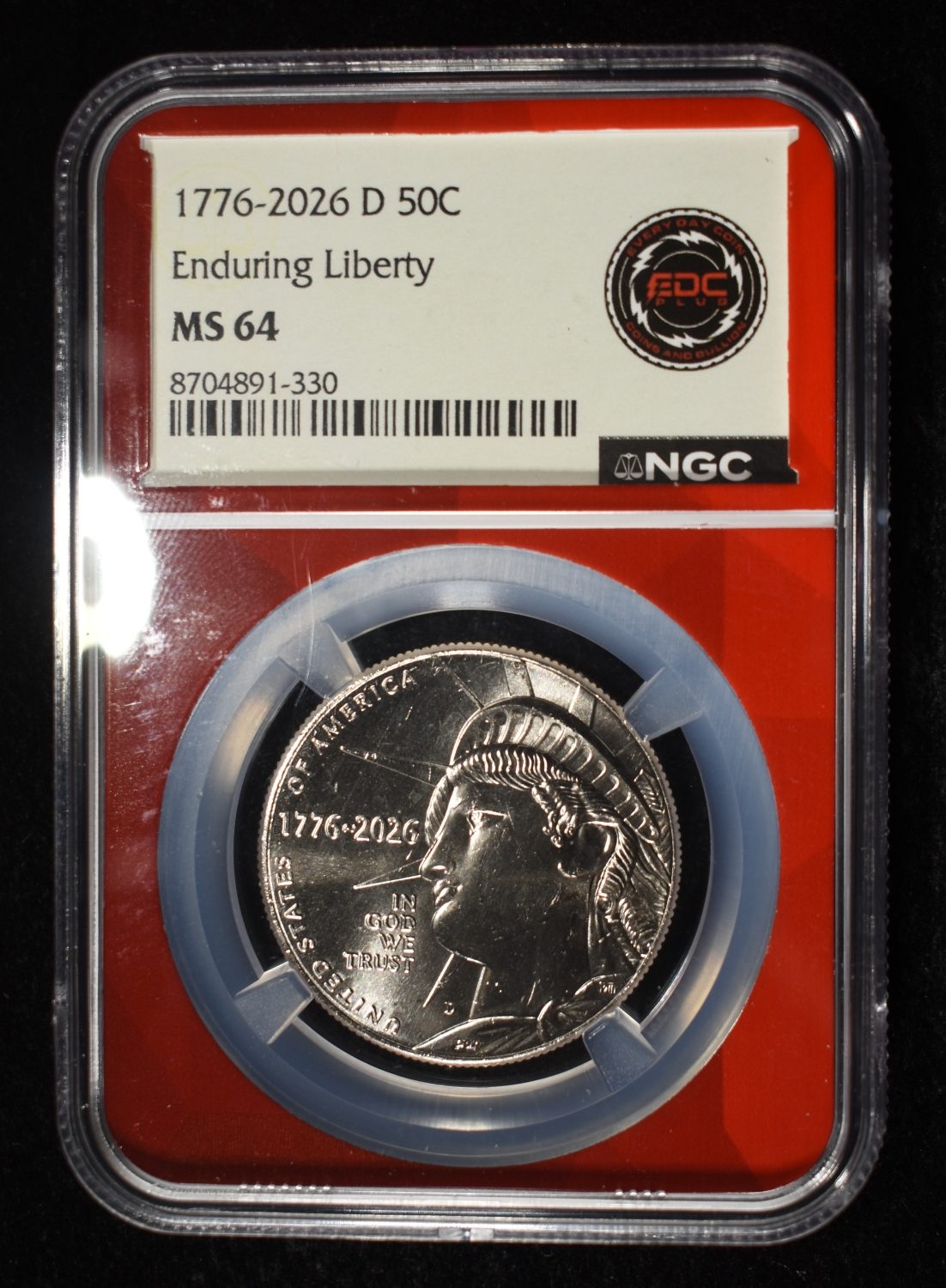 1776-2026-D HALF DOLLAR ENDURING LIBERTY NGC MS64