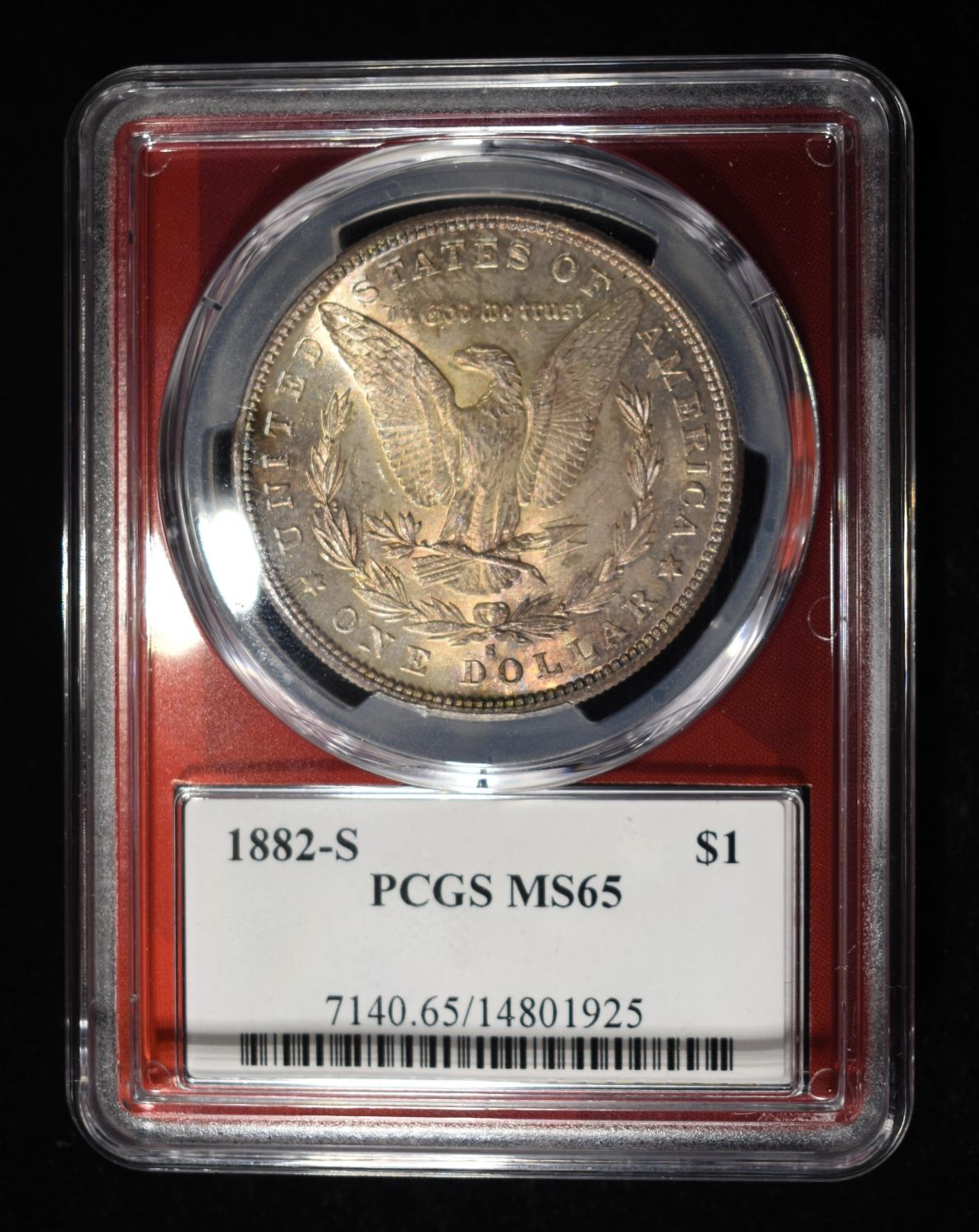 1882-S MORGAN DOLLAR PCGS MS65
