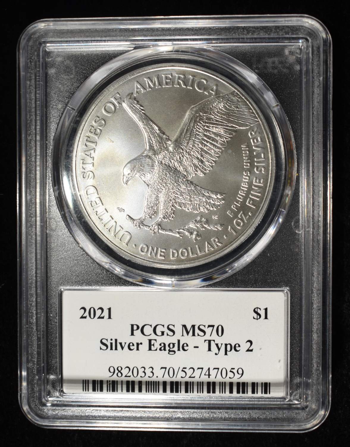 2021 AMERICAN SILVER EAGLE TYPE2 PCGS MS70