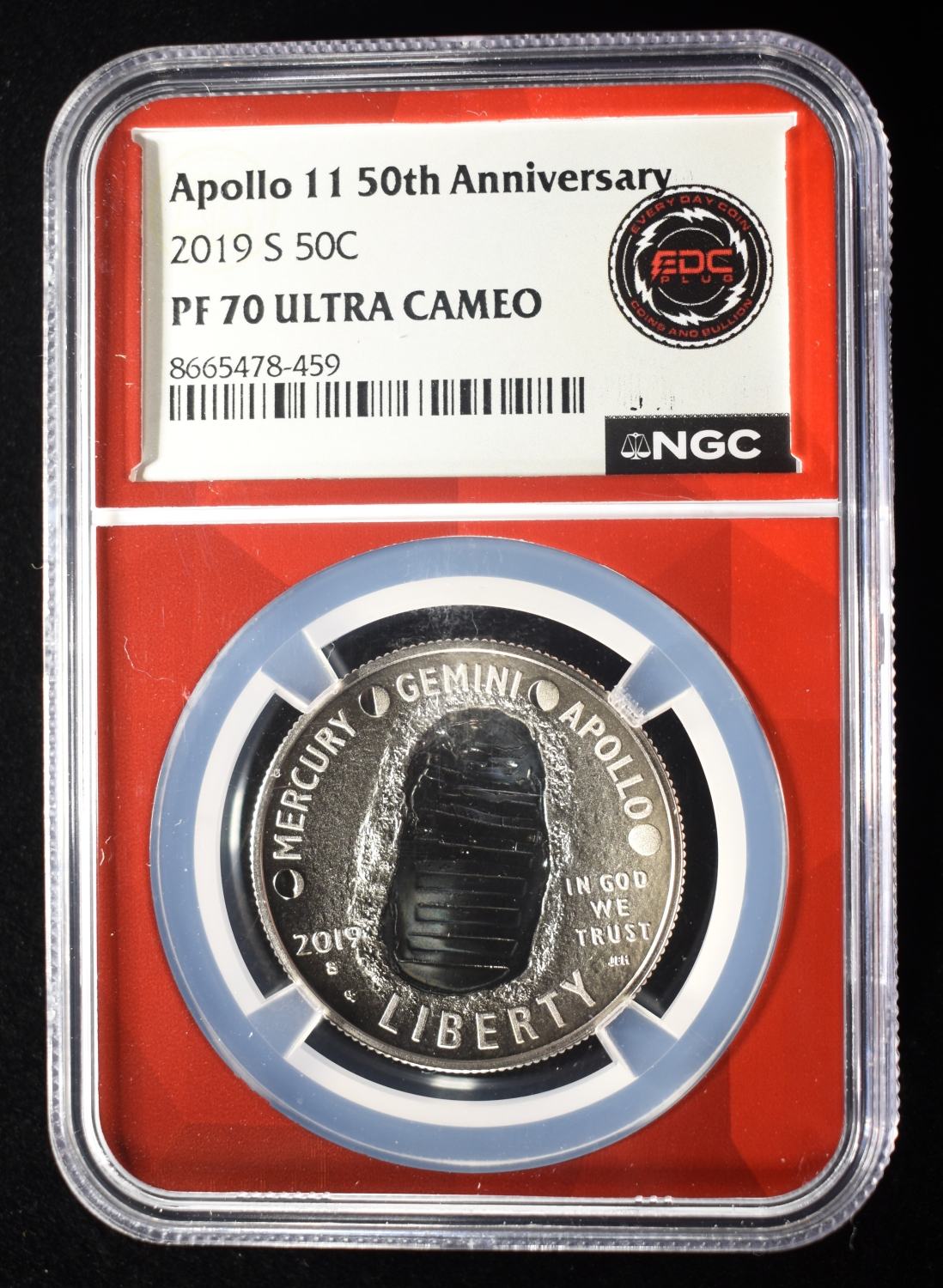 2019-S APOLLO 11 50TH ANNIV PF70 ULTRA CAMEO