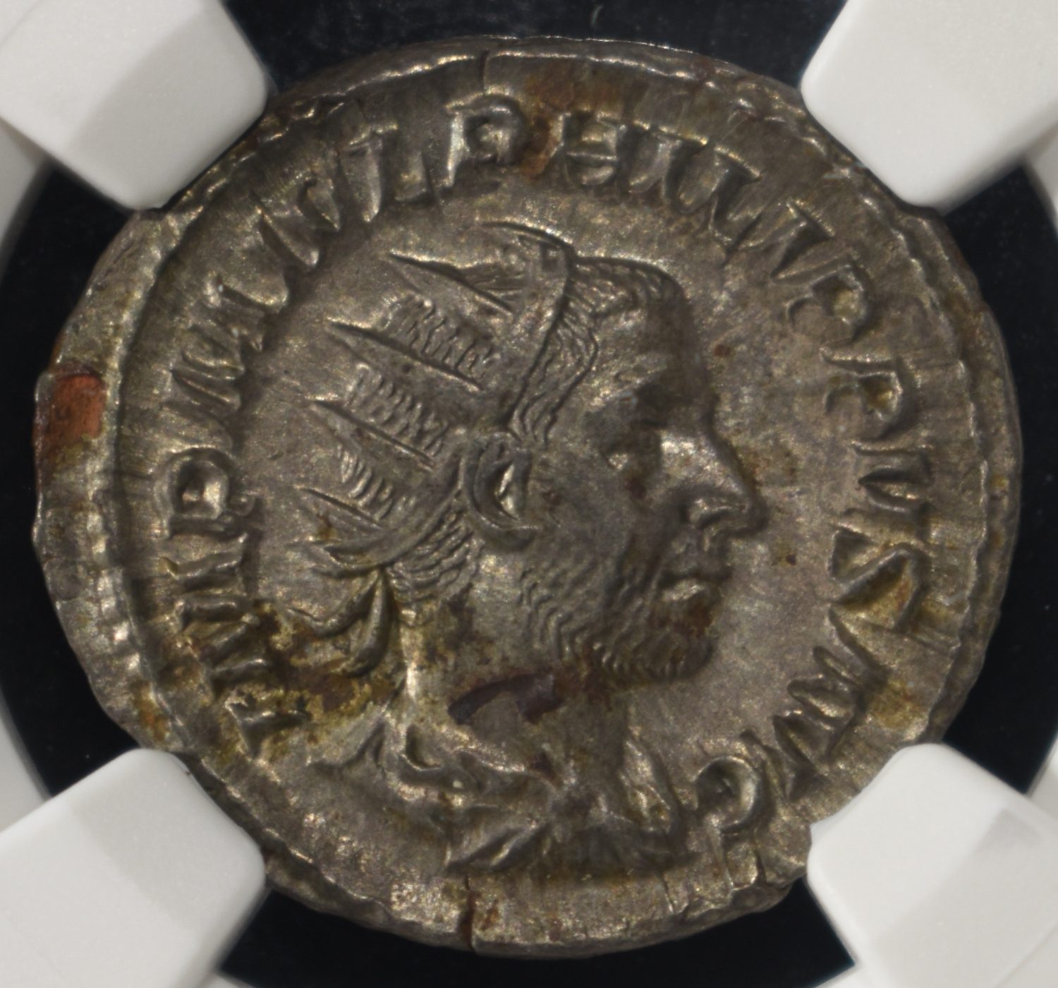 AD 244-249, PHILIP I, AR DOUBLE-DENARIUS NGC XF
