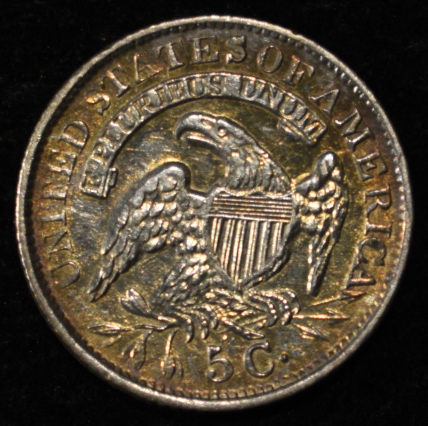 1834 BUST HALF DIME AU