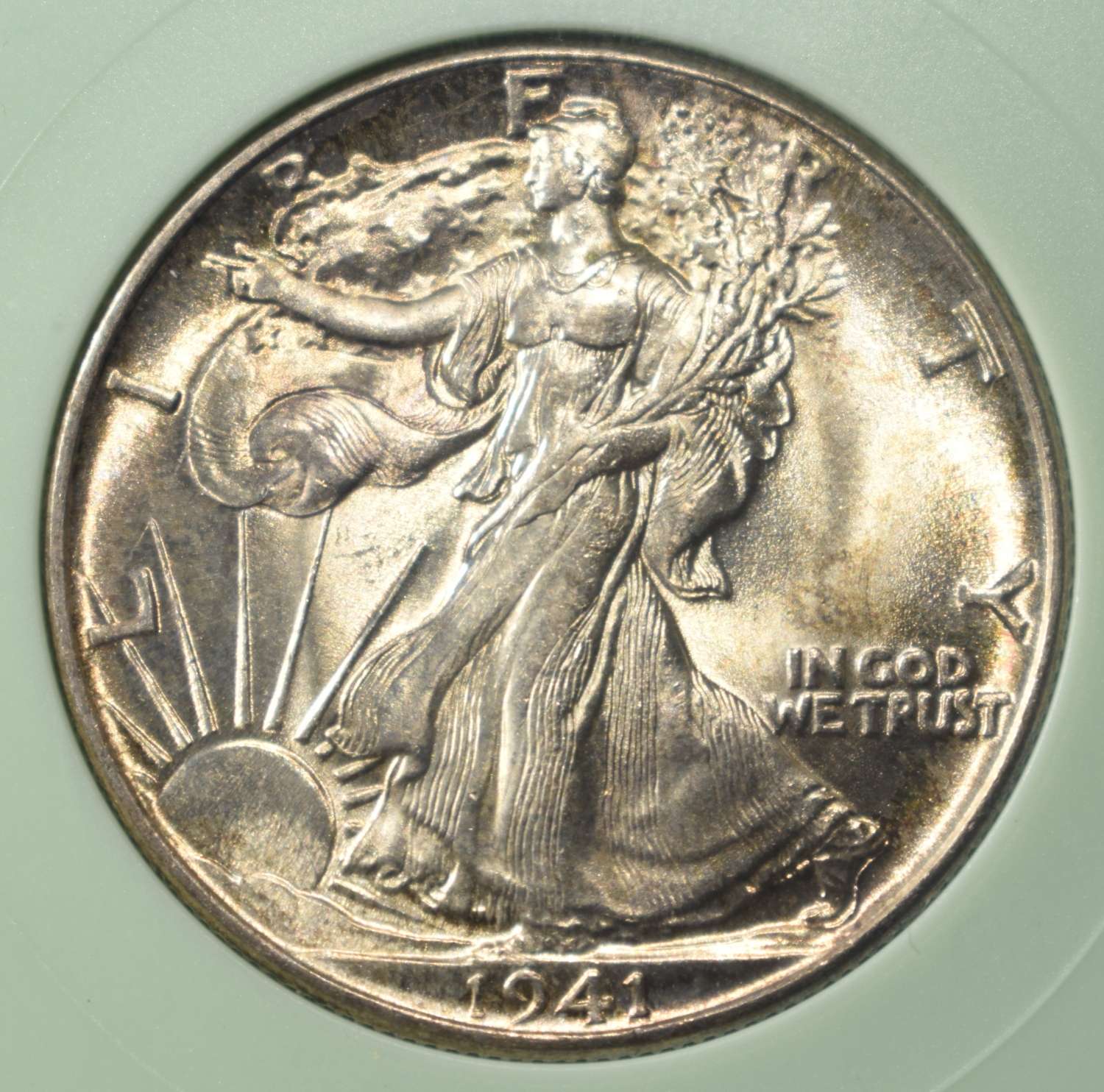 1941 WALKING LIBERTY 50C NTC GEM BU