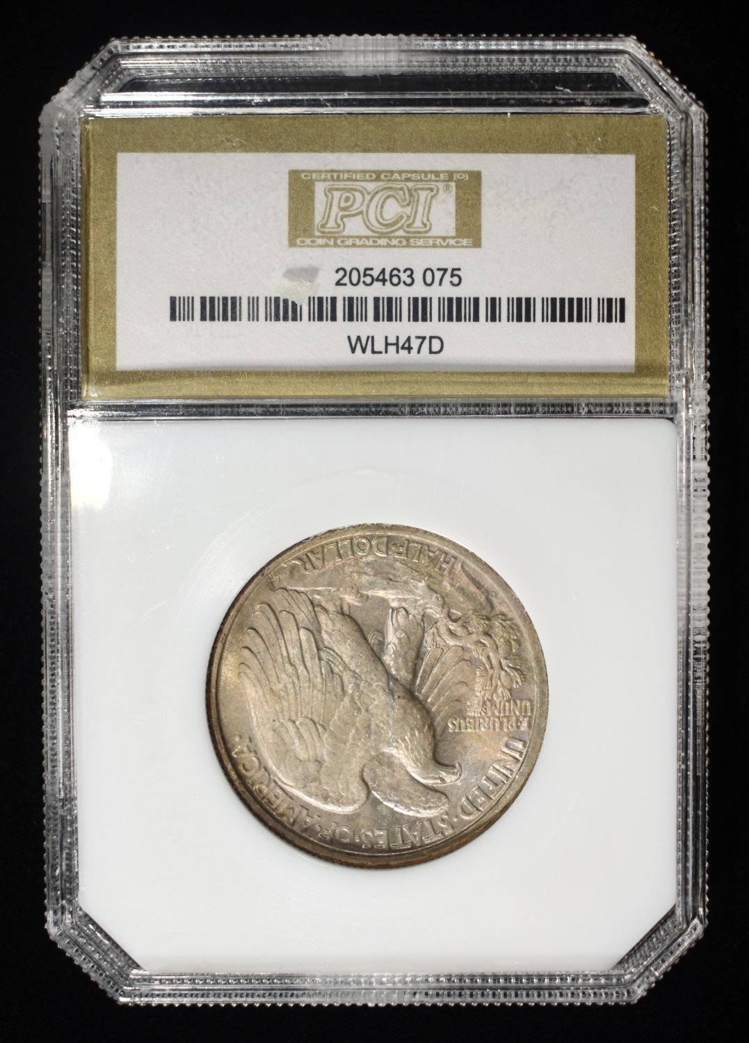 1947-D WALKING LIBERTY 50C PCI GEM BU