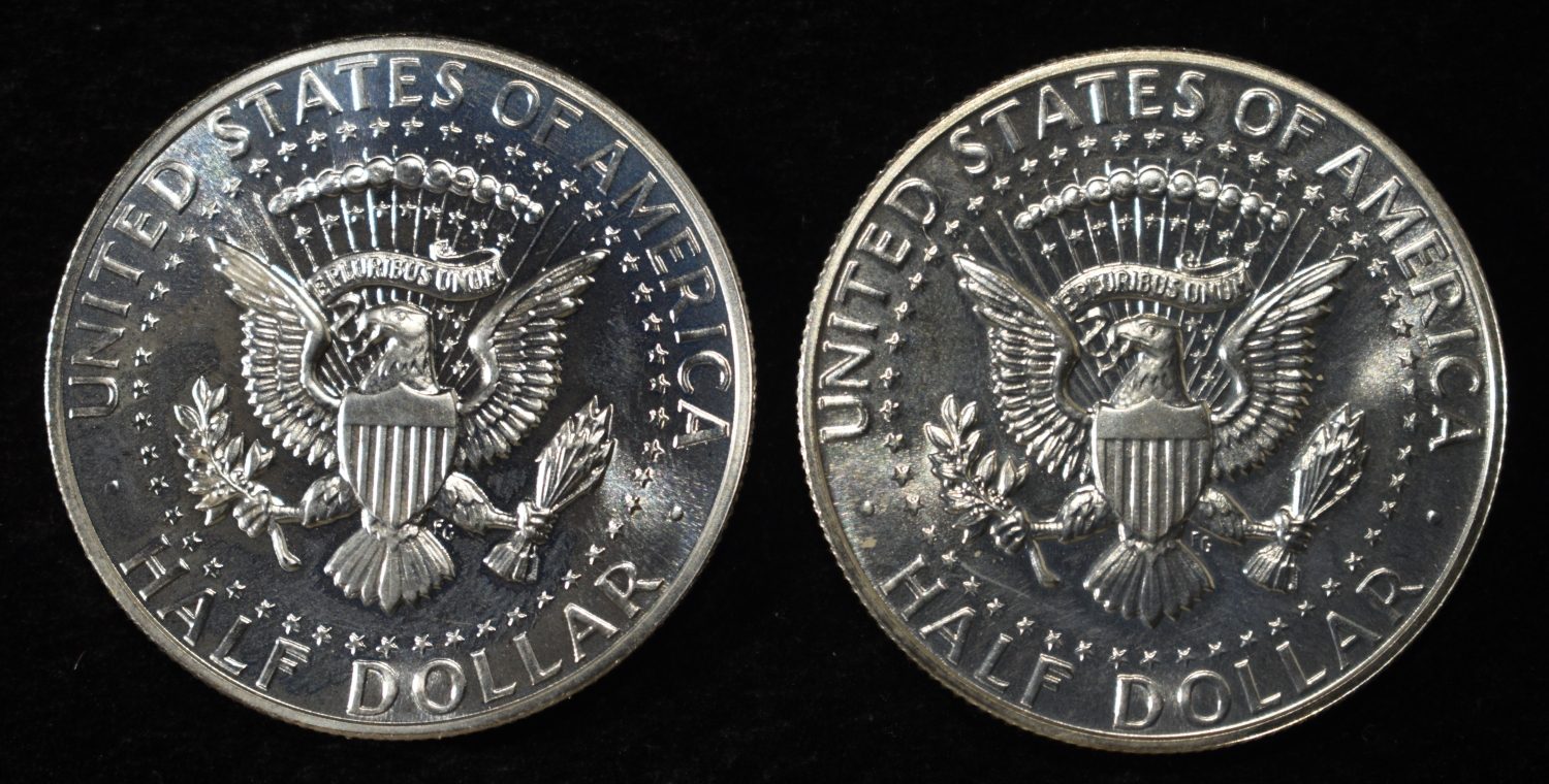 (2) 90% SILVER 1964 KENNEDY HALF DOLLARS PROOF BU