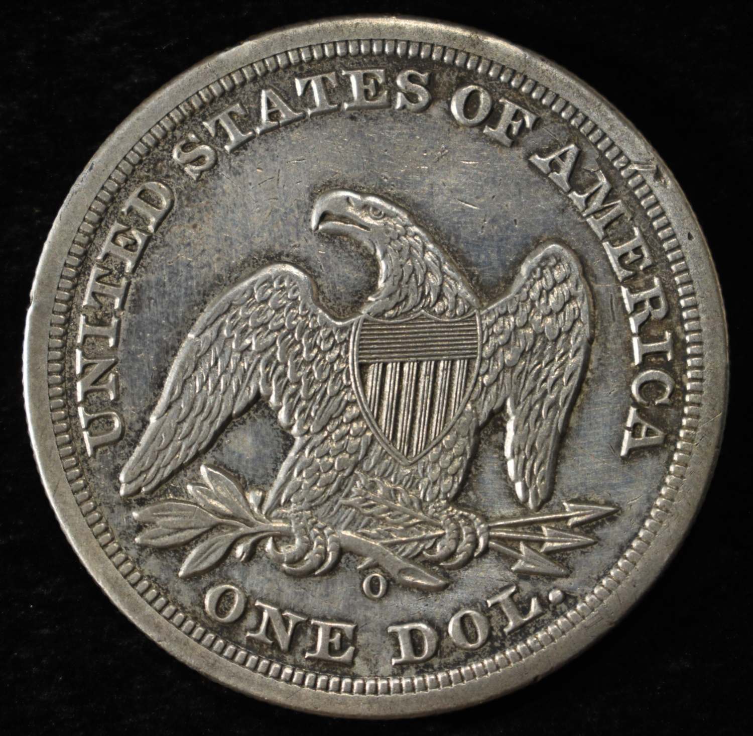 1850-O SEATED LIBERTY DOLLAR AU
