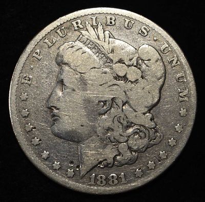 1881 MORGAN DOLLAR. CHECK OUT OUR UPCOMING AUCTIONS ESTIMATE $90 - $130.
