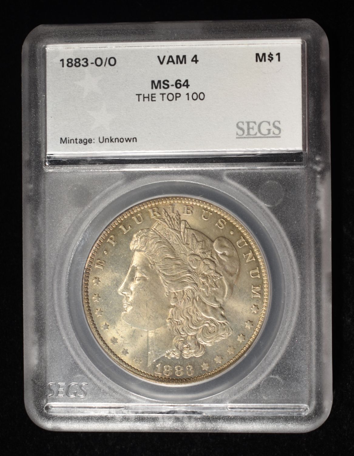 1883-O/O MORGAN DOLLAR SEGS CH/GEM BU VAM 4