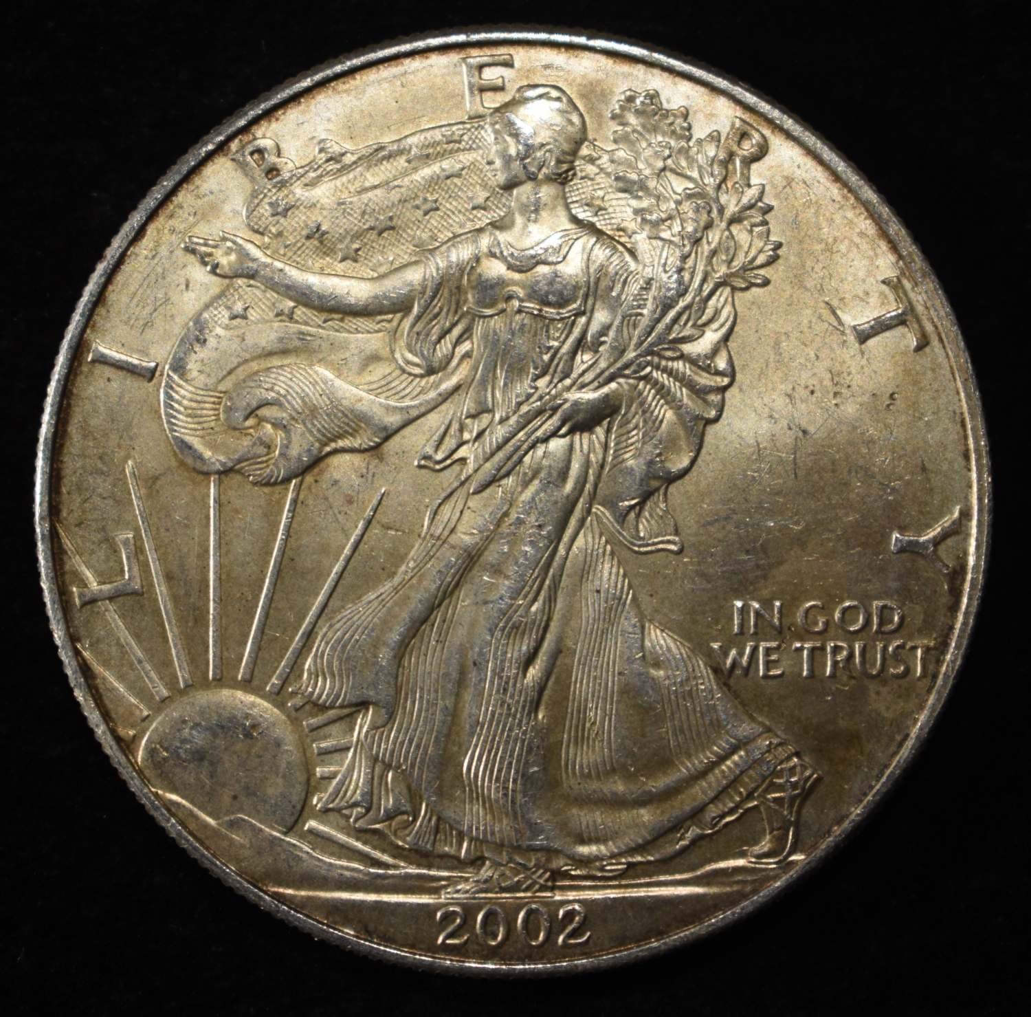 2002 AMERICAN SILVER EAGLE