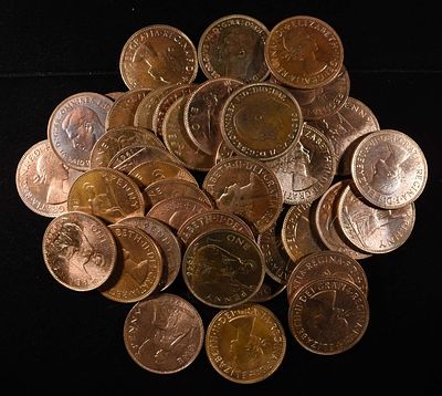 (40) ONE PENNY GREAT BRITAIN. BID WITH SILVER CITY AUCTIONS ESTIMATE $200 - $250.
