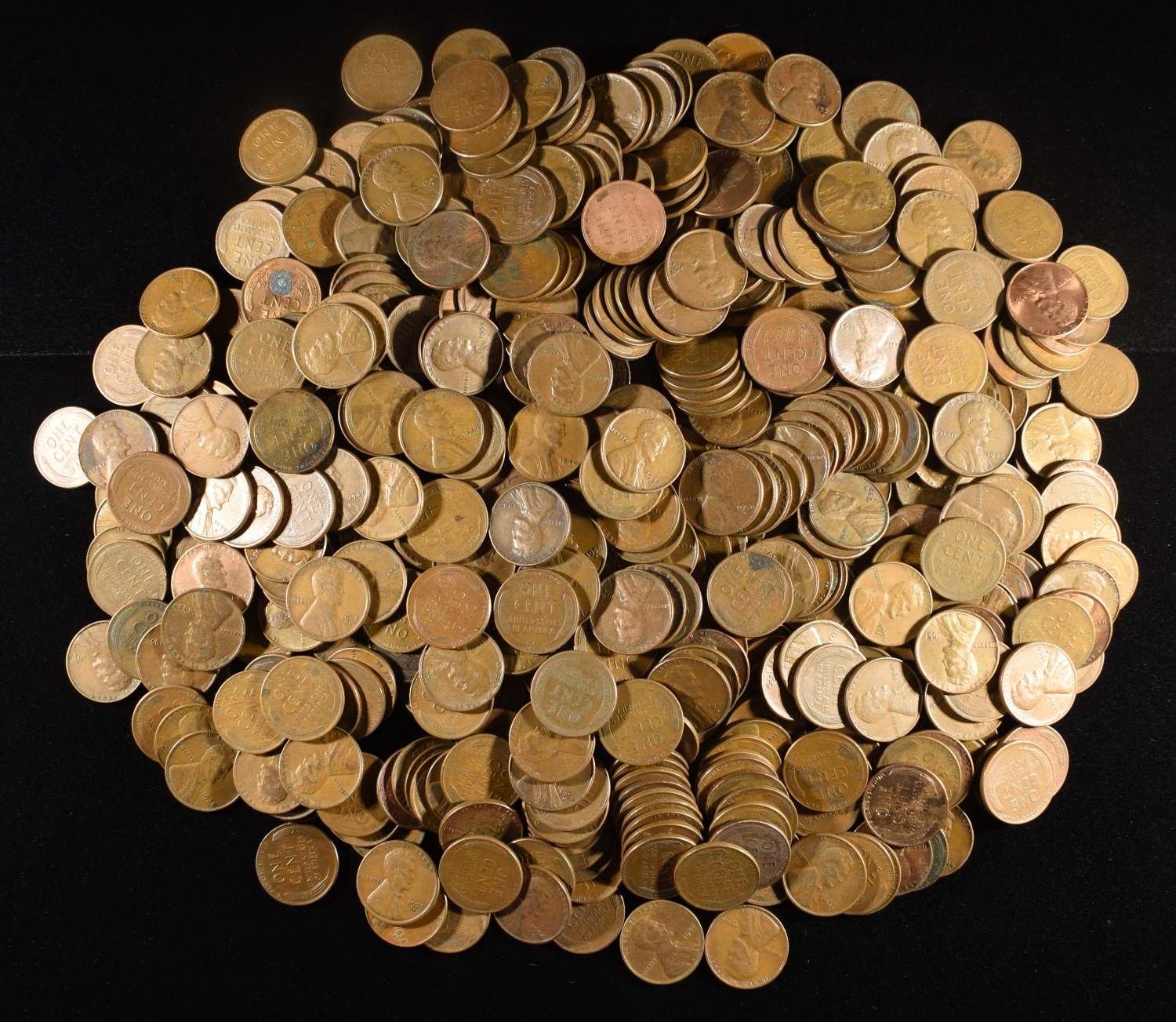 (500) WHEAT CENTS: MIXED DATES