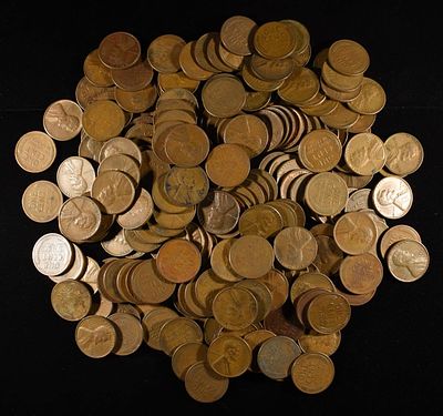 200 "S" MINT WHEAT CENTS. TOP RATED AUCTION HOUSE ESTIMATE $100 - $120.