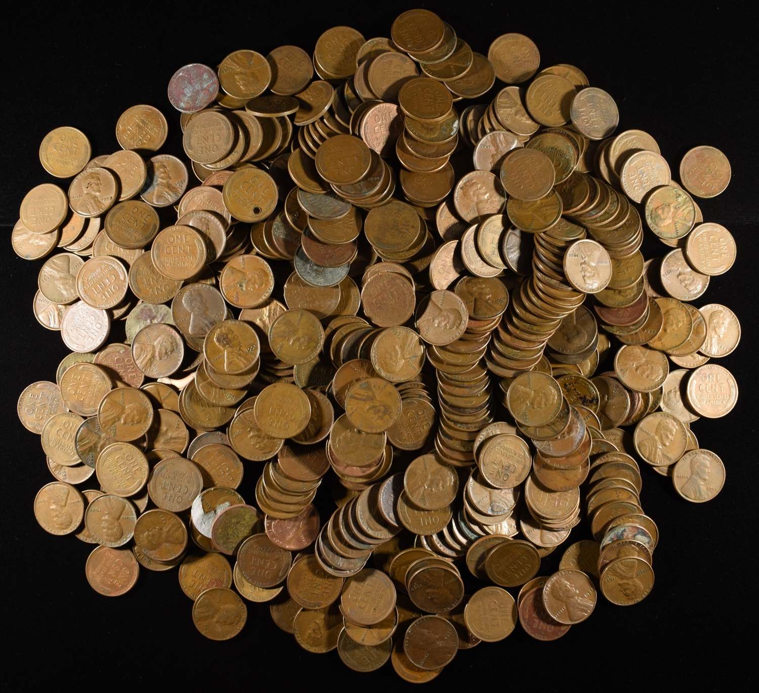 (500) 40'S & 50'S WHEAT CENTS