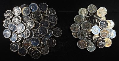 (100) PROOF JEFFERSON NICKELS. (40) 1962 PROOF JEFFERSON NICKELS & (60) 1963 PROOF JEFFERSON 