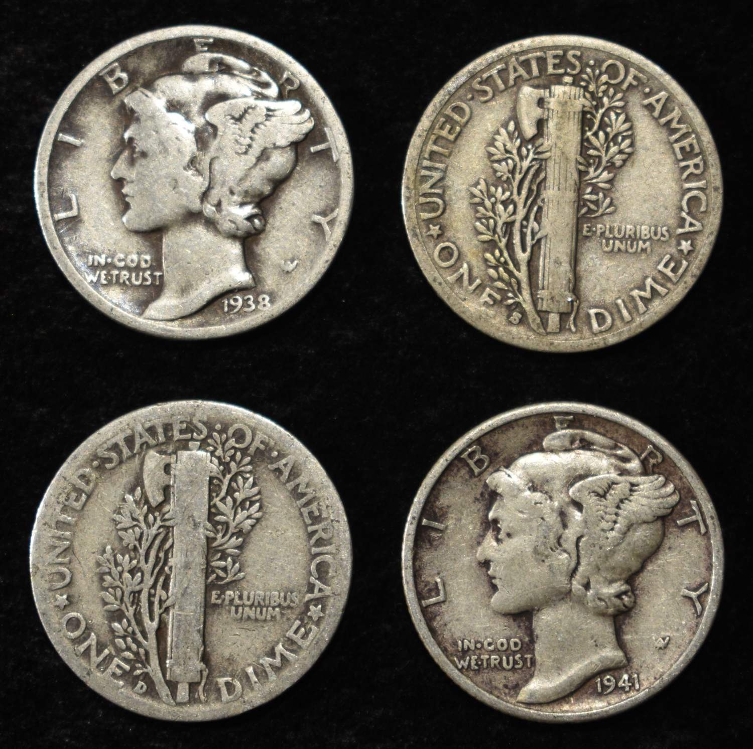 (50) MERCURY DIMES