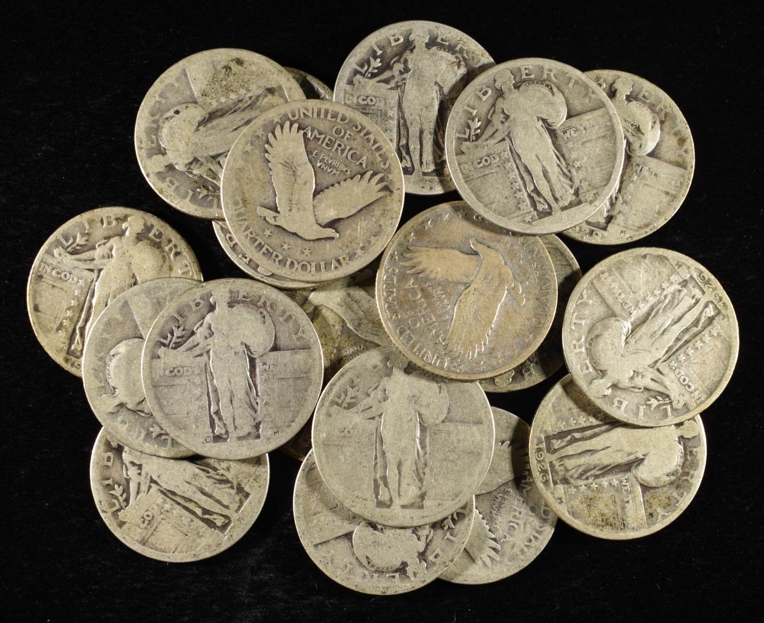 (20) STANDING LIBERTY QUARTERS