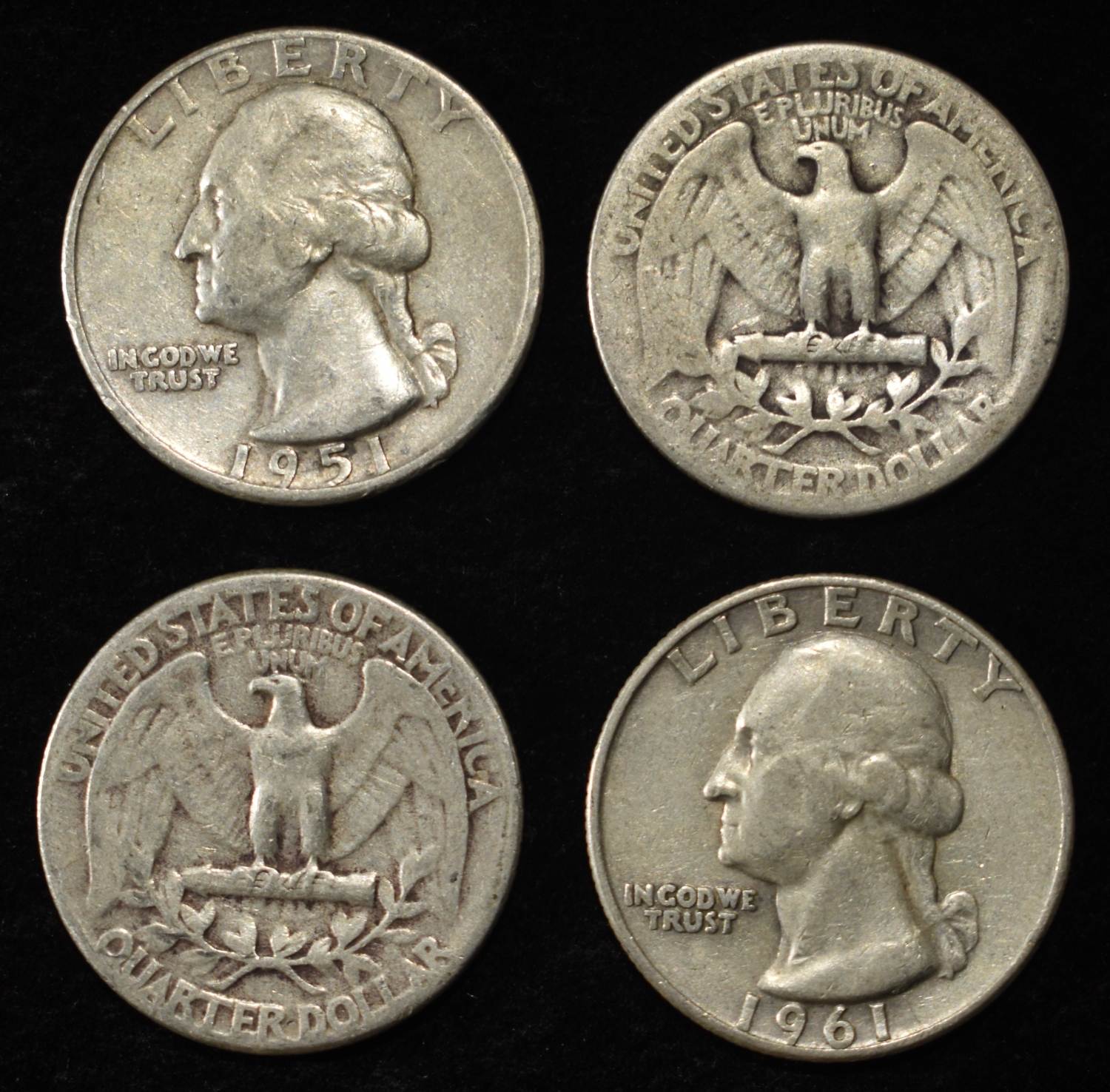 (20) 90% SILVER WASHINGTON QUARTERS
