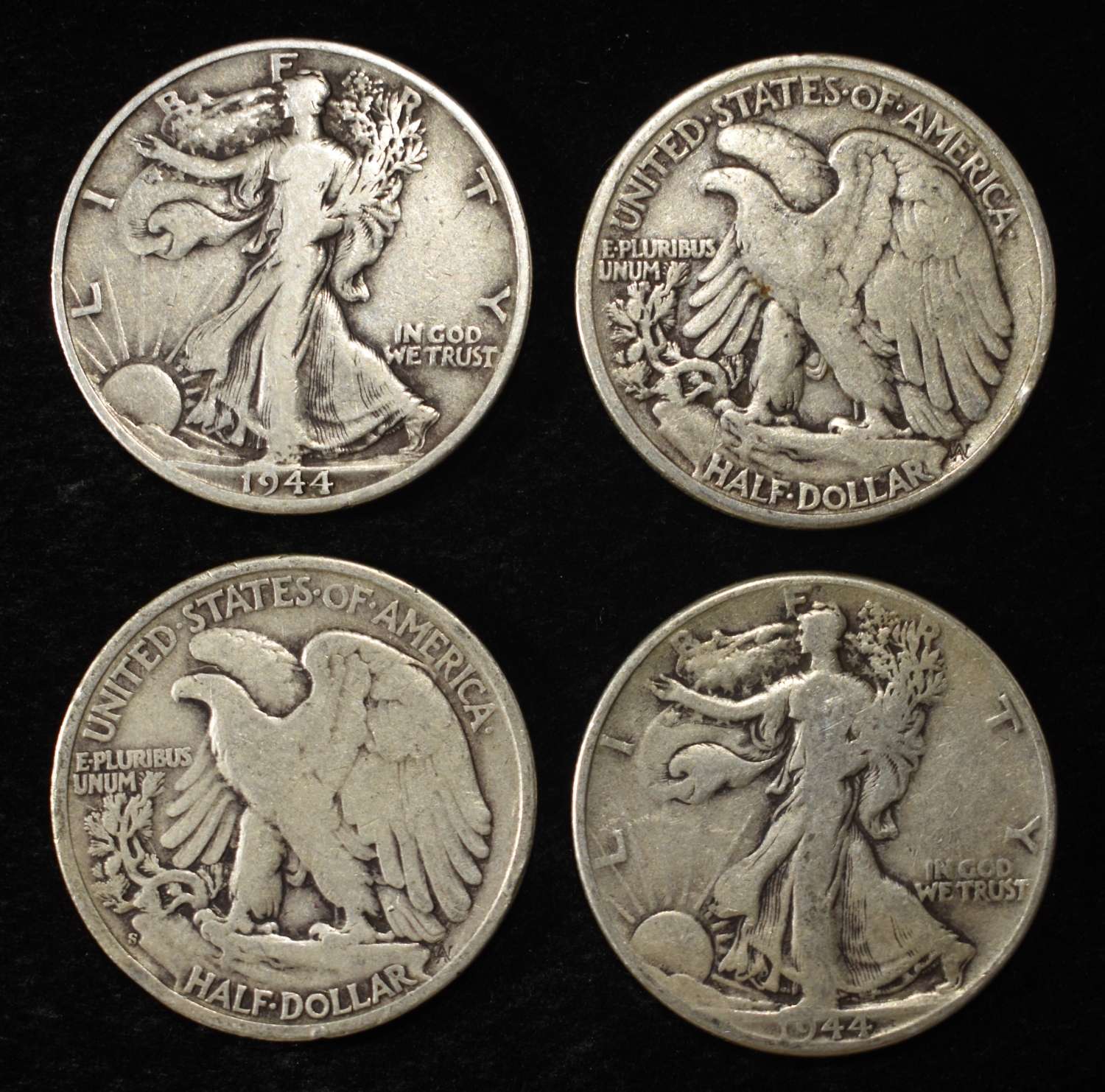 (10) 90% SILVER WALKING LIBERTY HALF DOLLARS