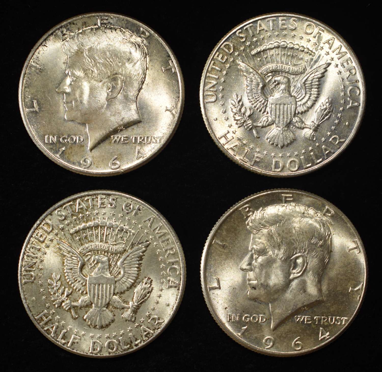 (10) 90% SILVER KENNEDY HALF DOLLARS