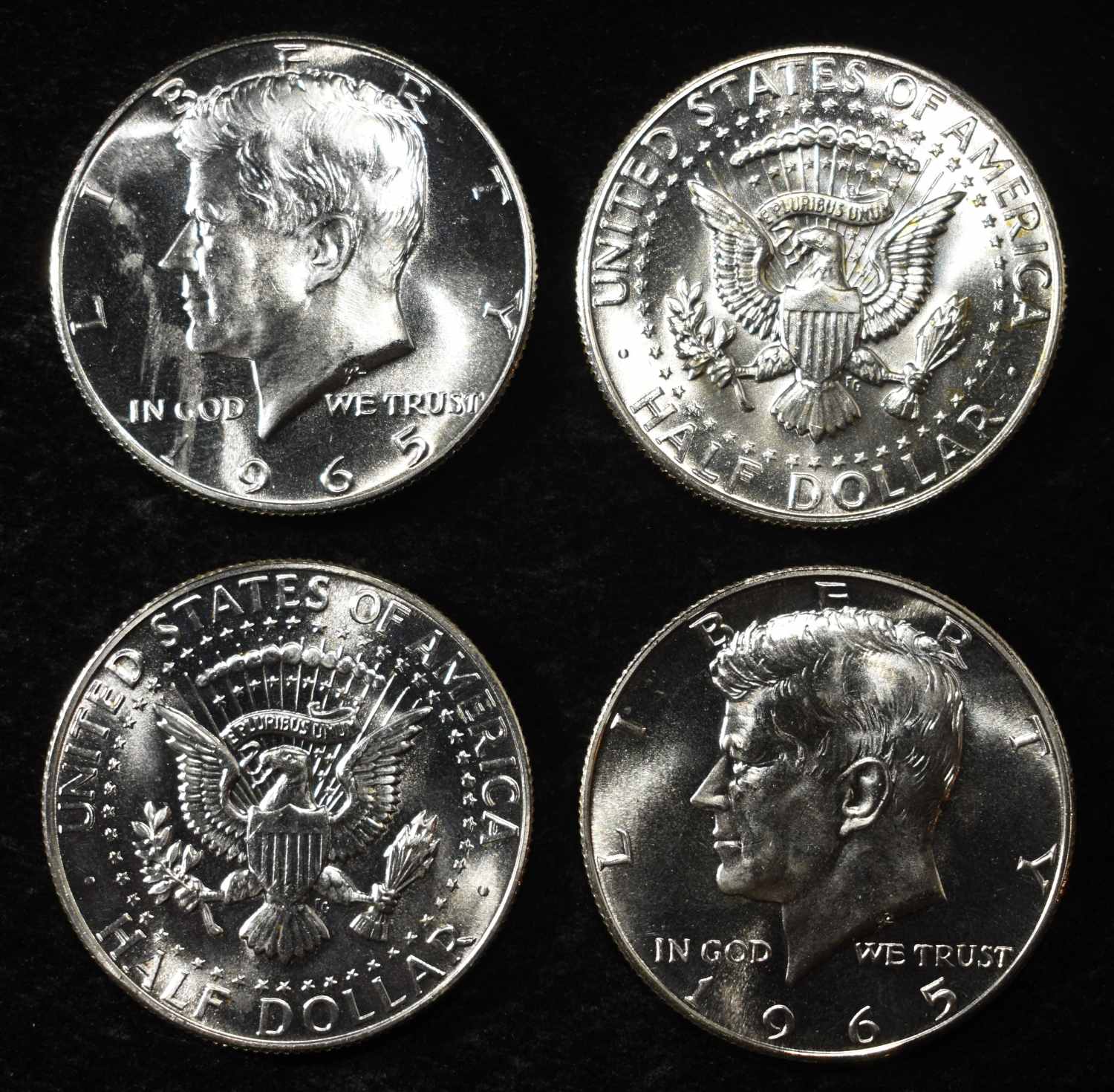 1965 KENNEDY HALF DOLLARS SMS ROLL