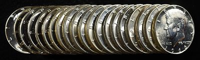 1966 KENNEDY HALF DOLLARS SMS ROLL. BID WITH SILVER CITY AUCTIONS ESTIMATE $400 - $450.