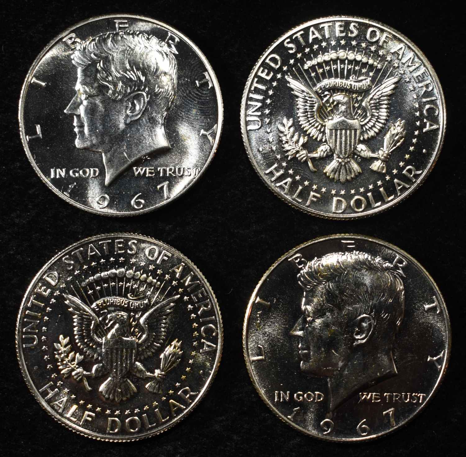 1967 KENNEDY HALF DOLLARS SMS ROLL