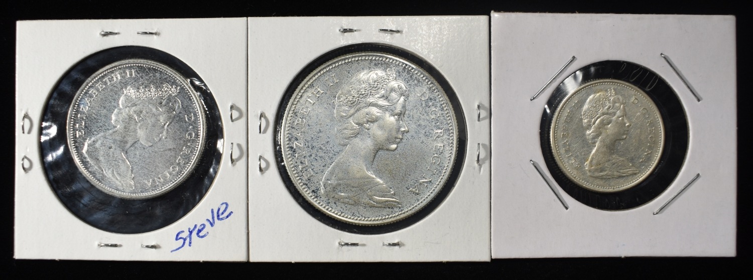 25C, 50C & $1 CANADA