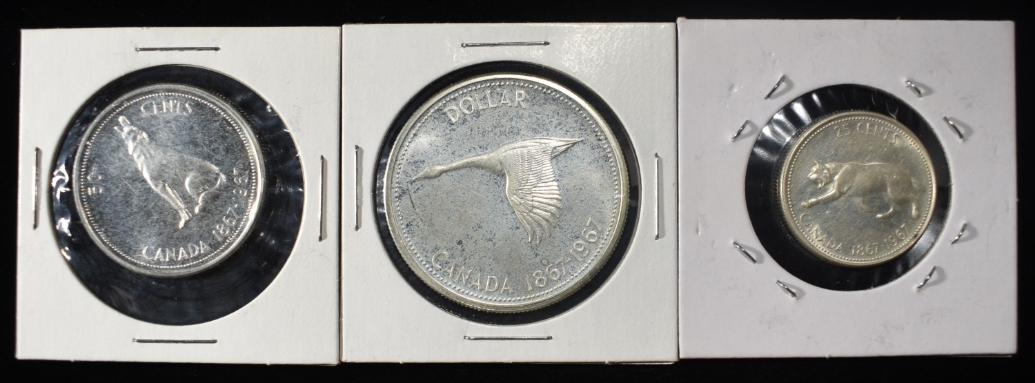 25C, 50C & $1 CANADA