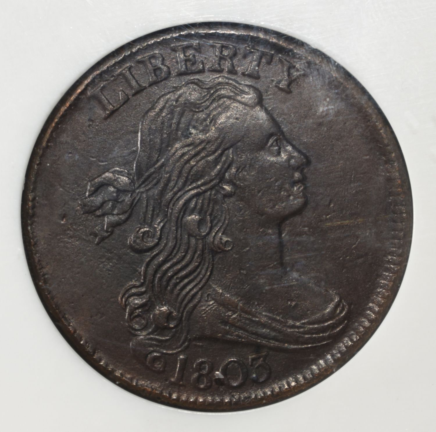 1803 DRAPED BUST LARGE CENT PCI BU RB