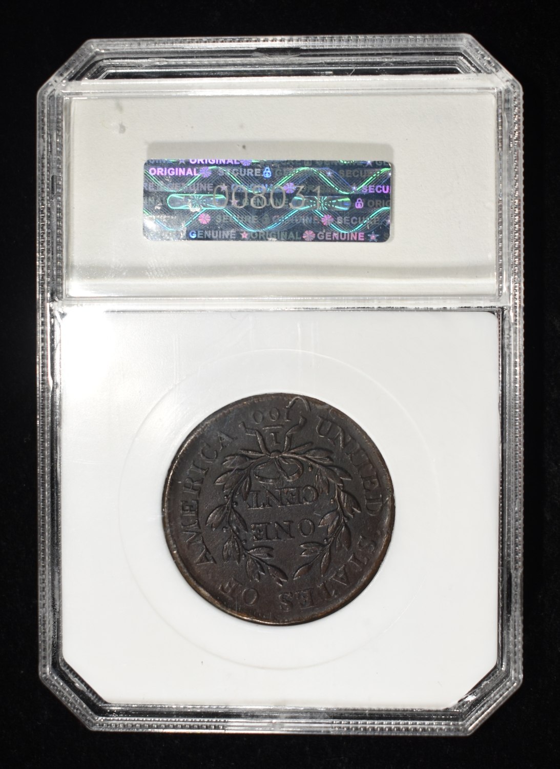 1803 DRAPED BUST LARGE CENT PCI BU RB