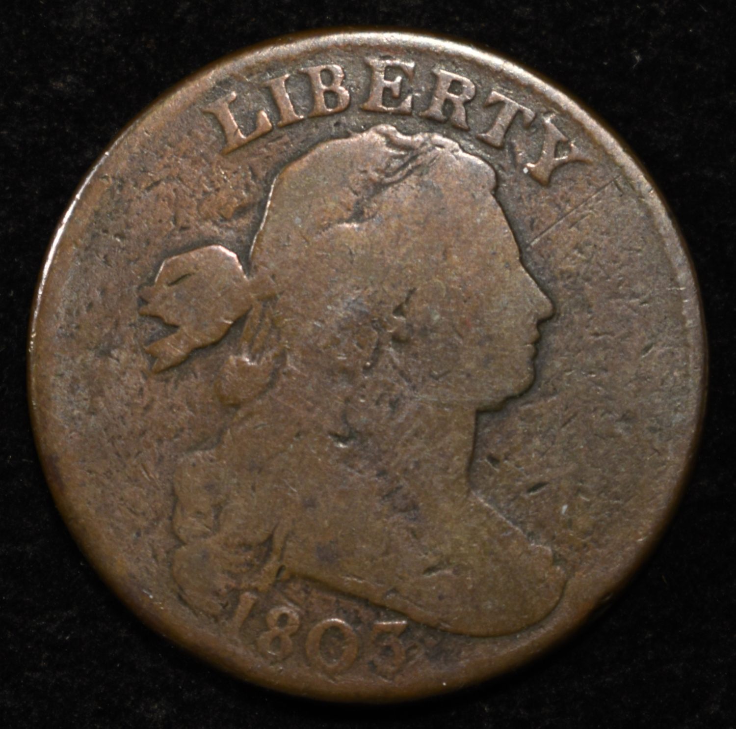 1803 DRAPED BUST LARGE CENT VG