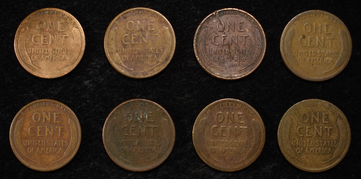 8 NICE EARLY SEMIKEY WHEAT CENTS